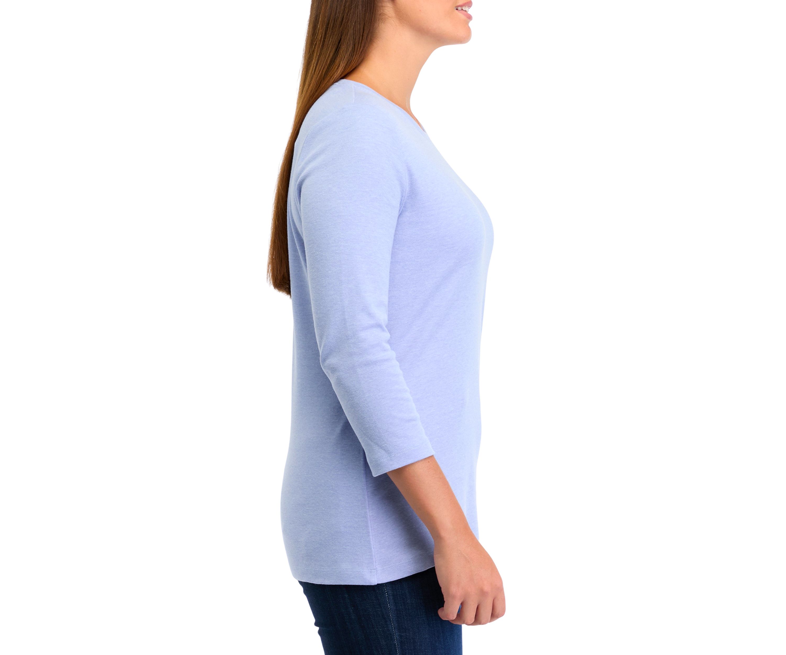 Womens 3/4 Sleeve Heather T-Shirt