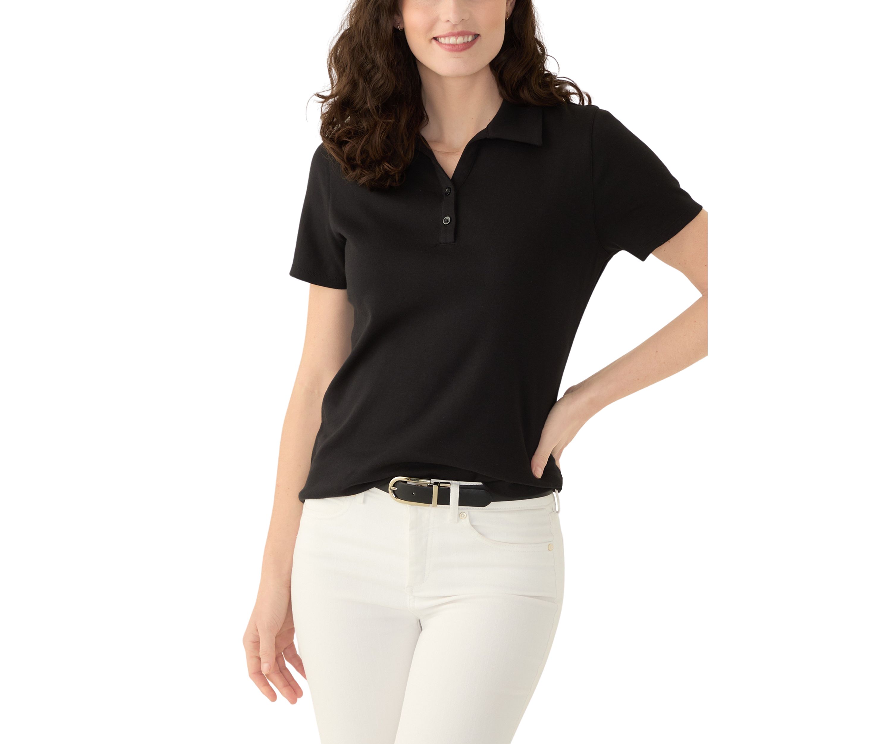 Womens Short Sleeve Polo Shirt 