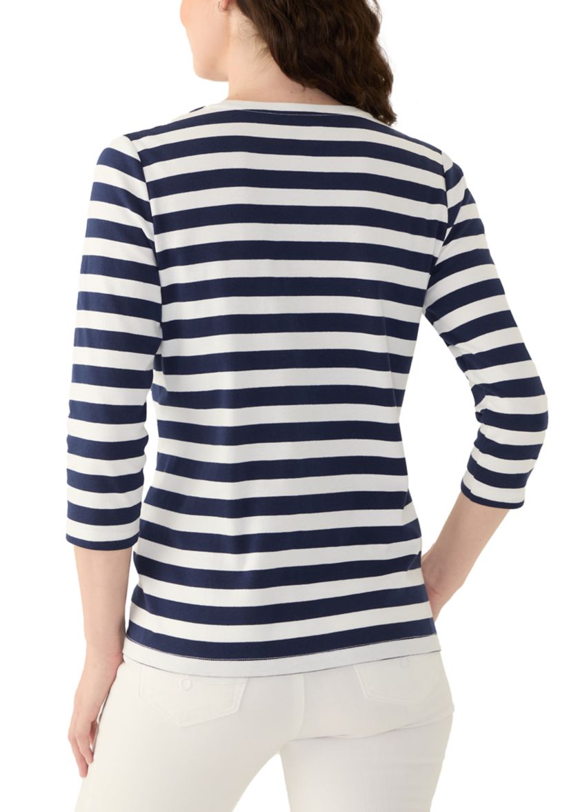 Womens Graphic Striped T-Shirt