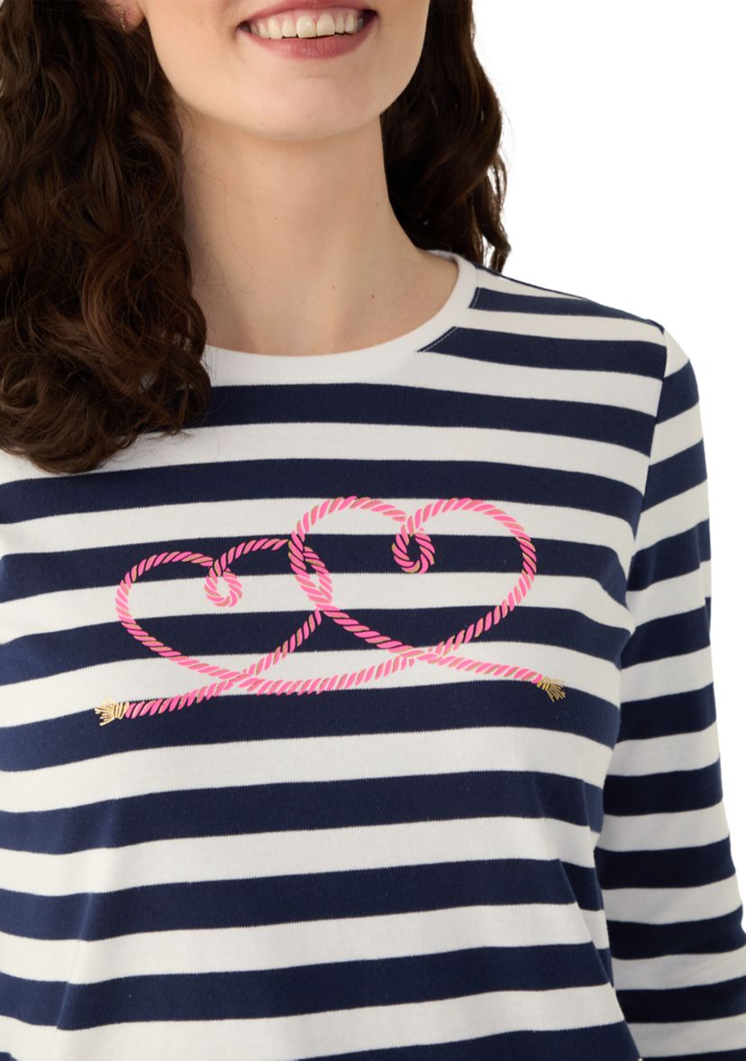 Womens Graphic Striped T-Shirt