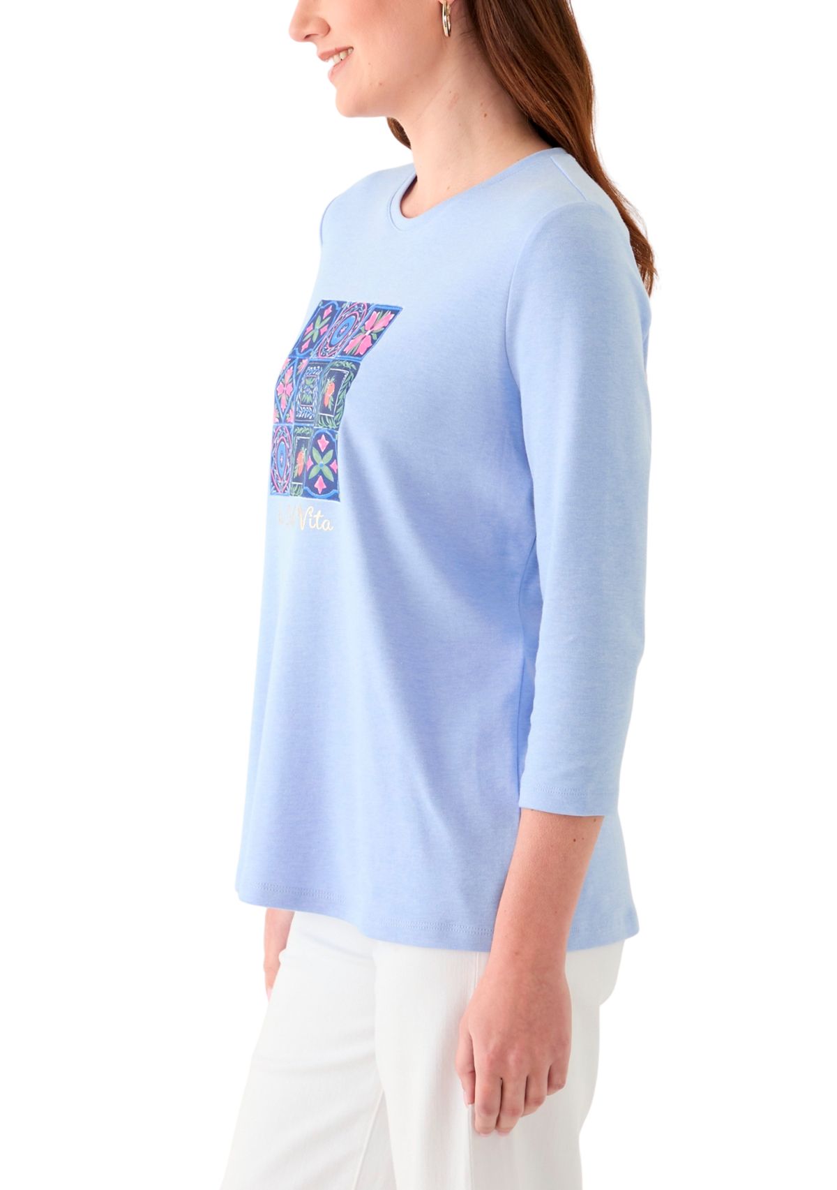 Womens Heather Graphic T-Shirt