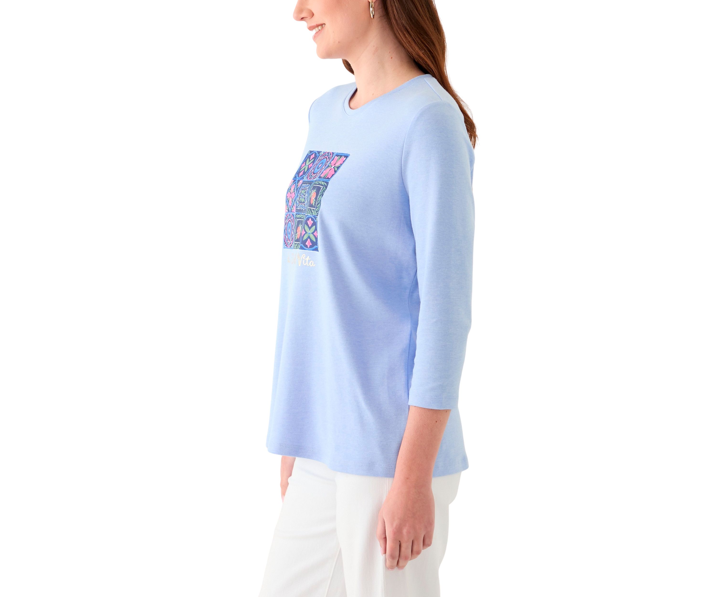 Womens Heather Graphic T-Shirt