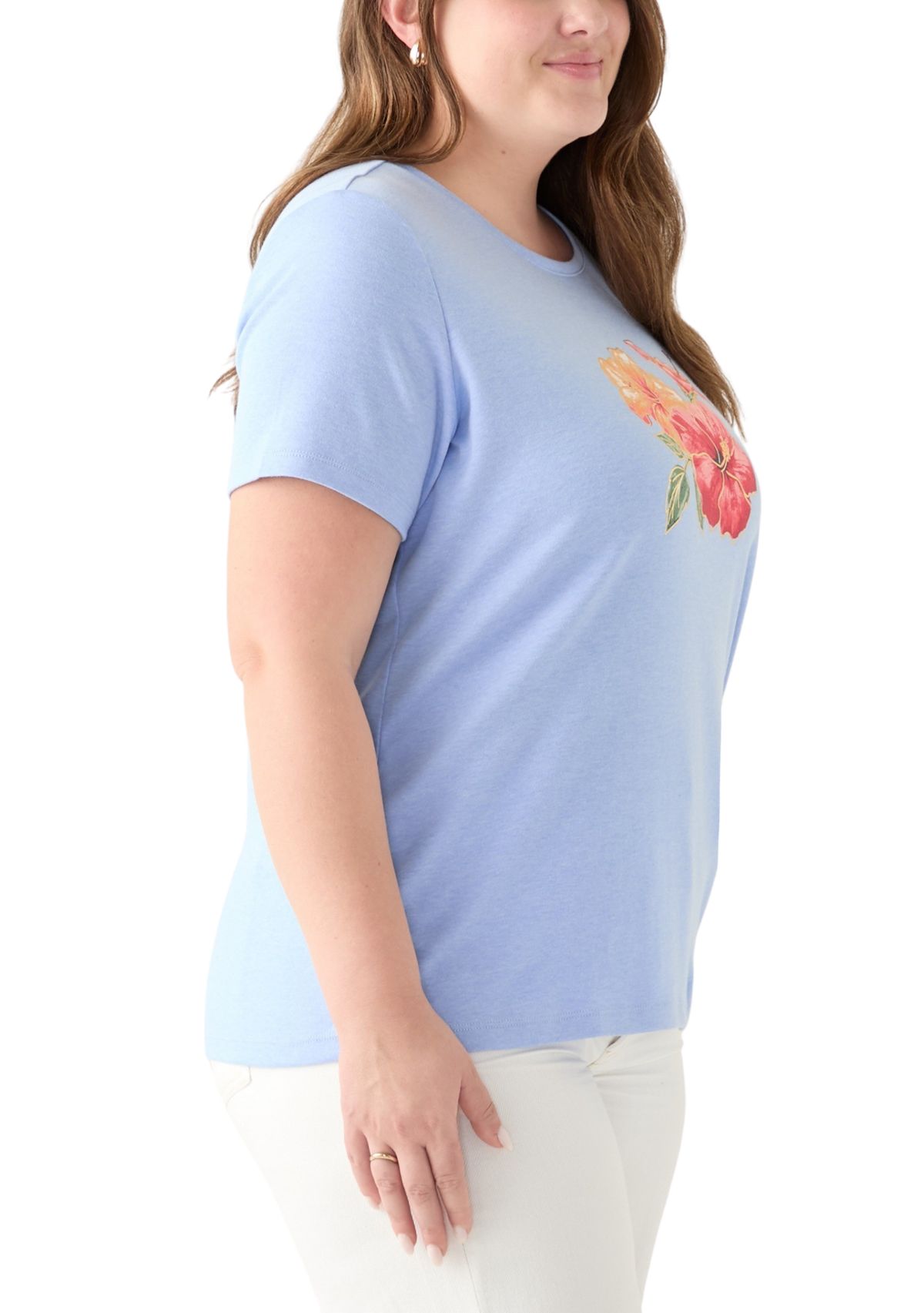 Womens Short Sleeve Crew Neck Graphic T-Shirt