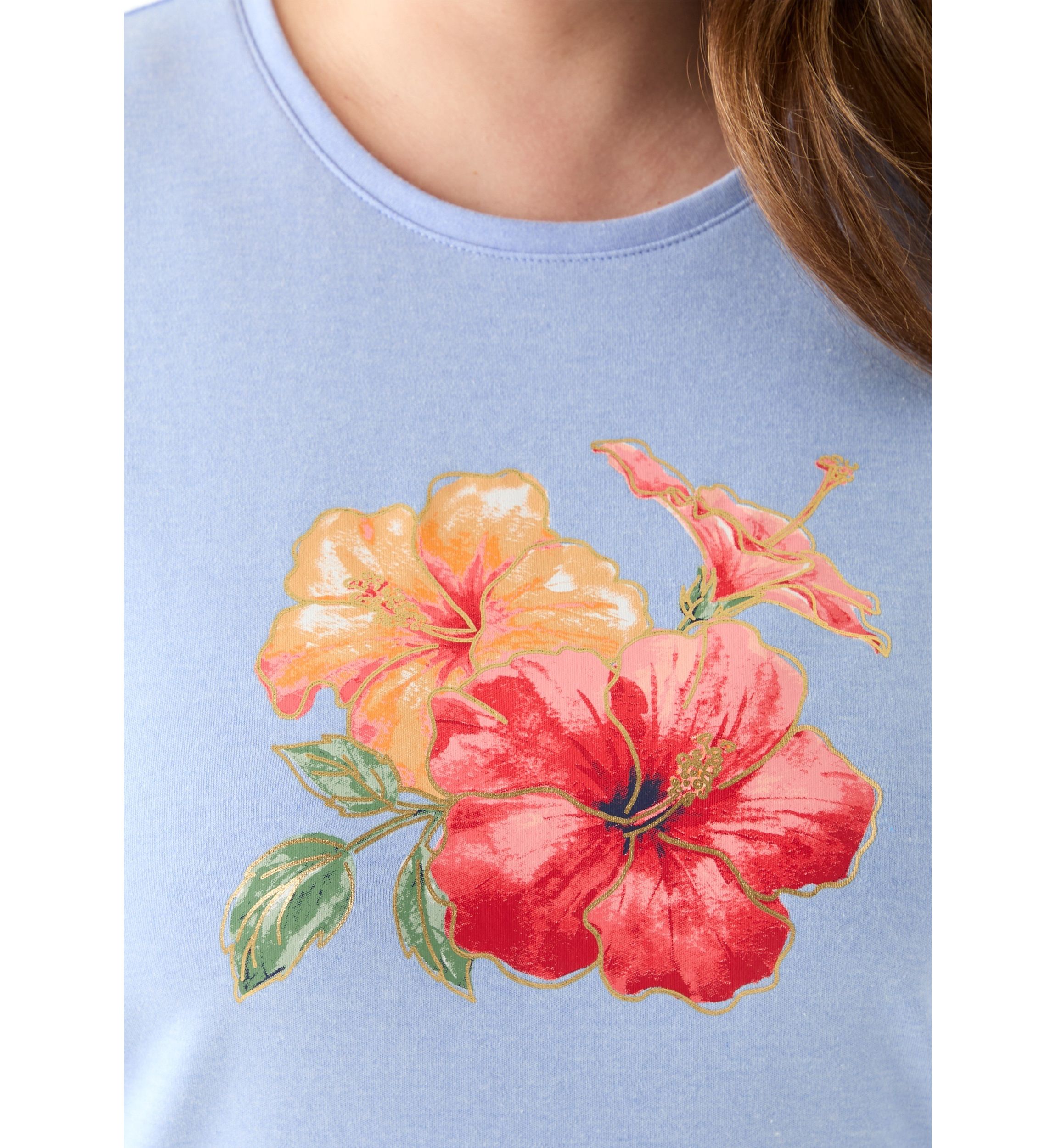Womens Short Sleeve Crew Neck Graphic T-Shirt