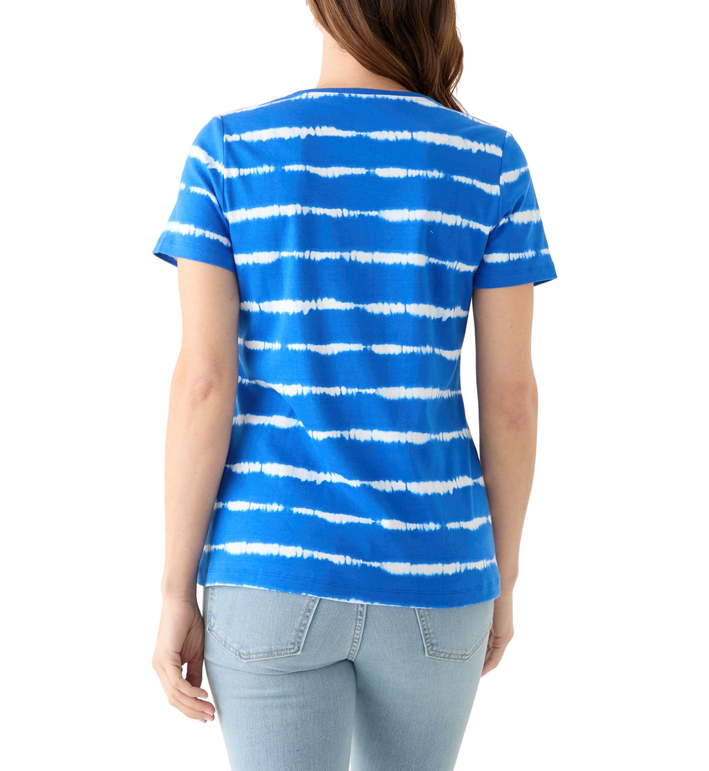 Womens Short Sleeve Crew Neck Printed T-Shirt 