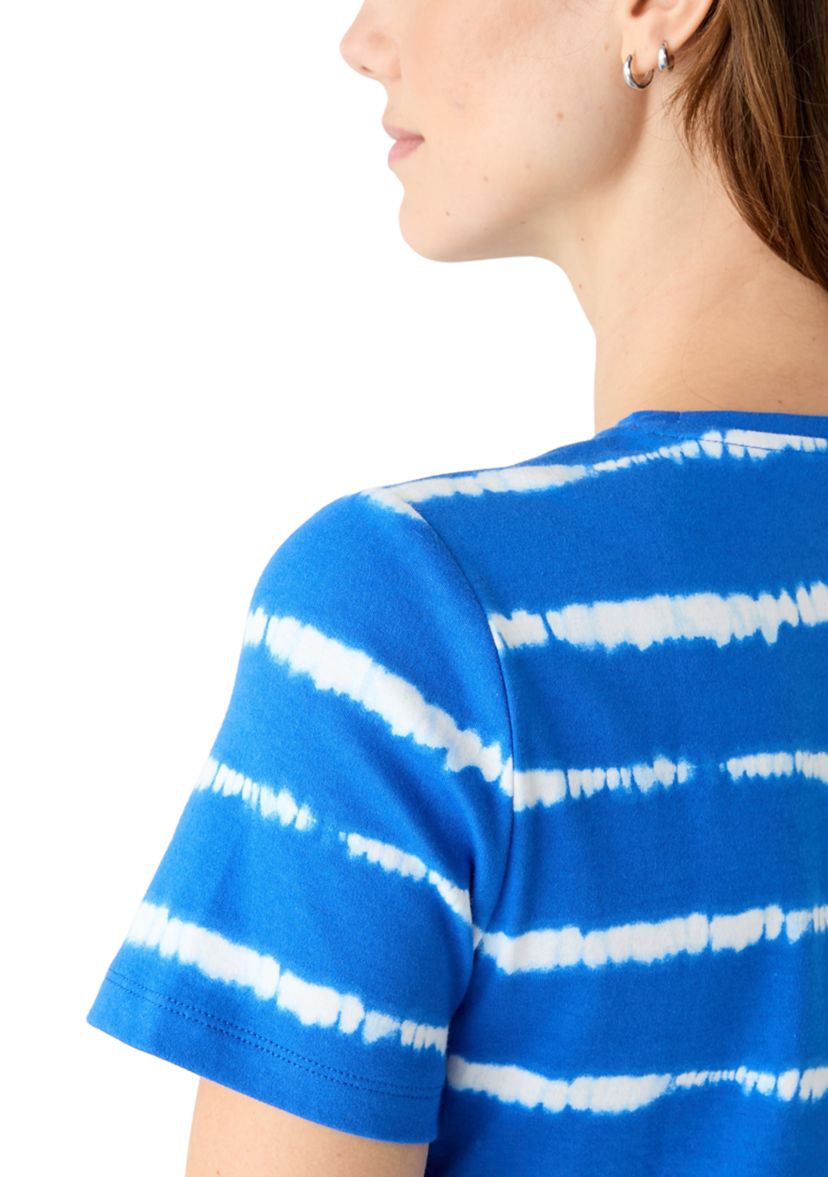 Womens Short Sleeve Crew Neck Printed T-Shirt 