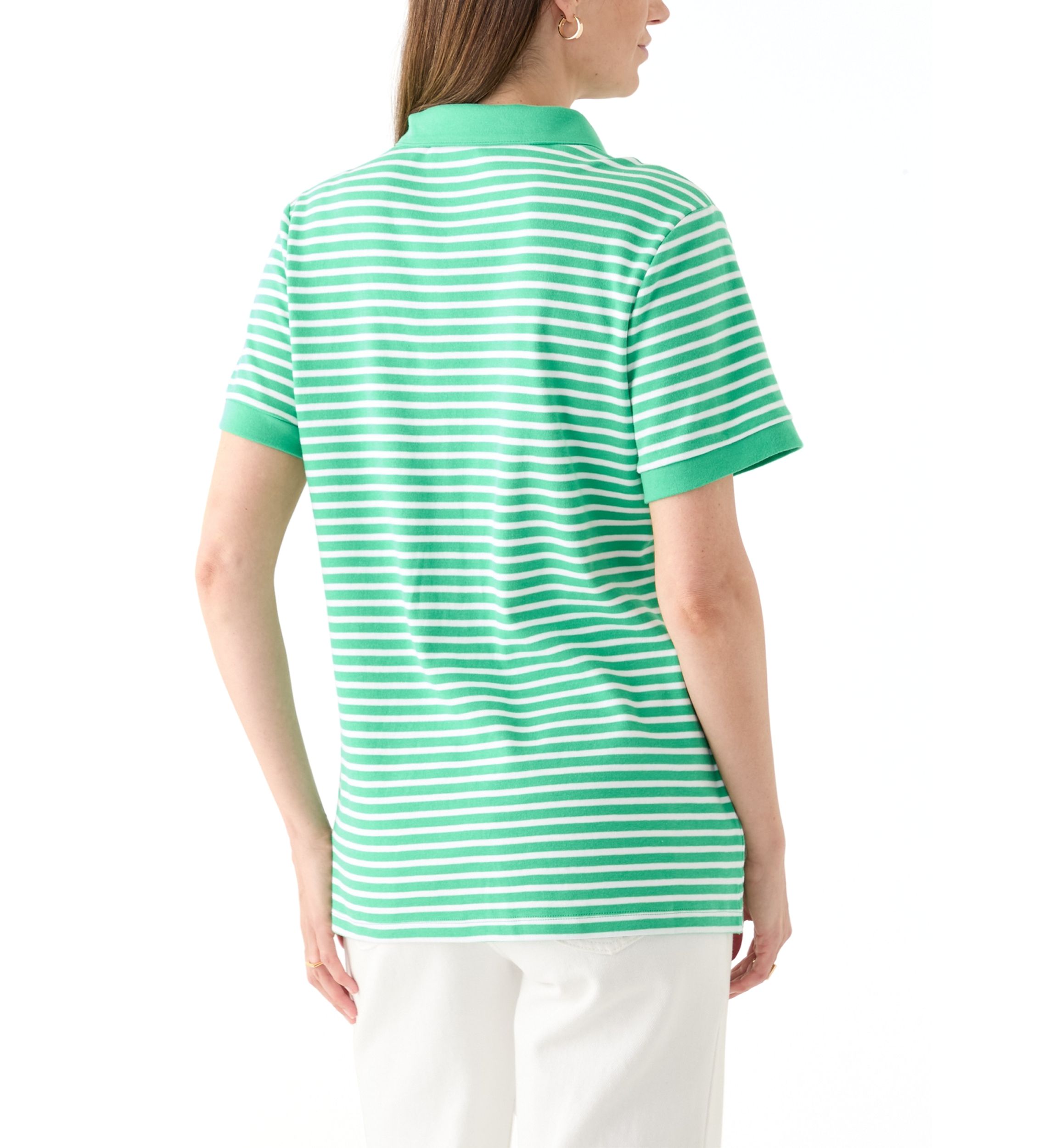 Womens Short Sleeve Yarn Dyed Polo Shirt