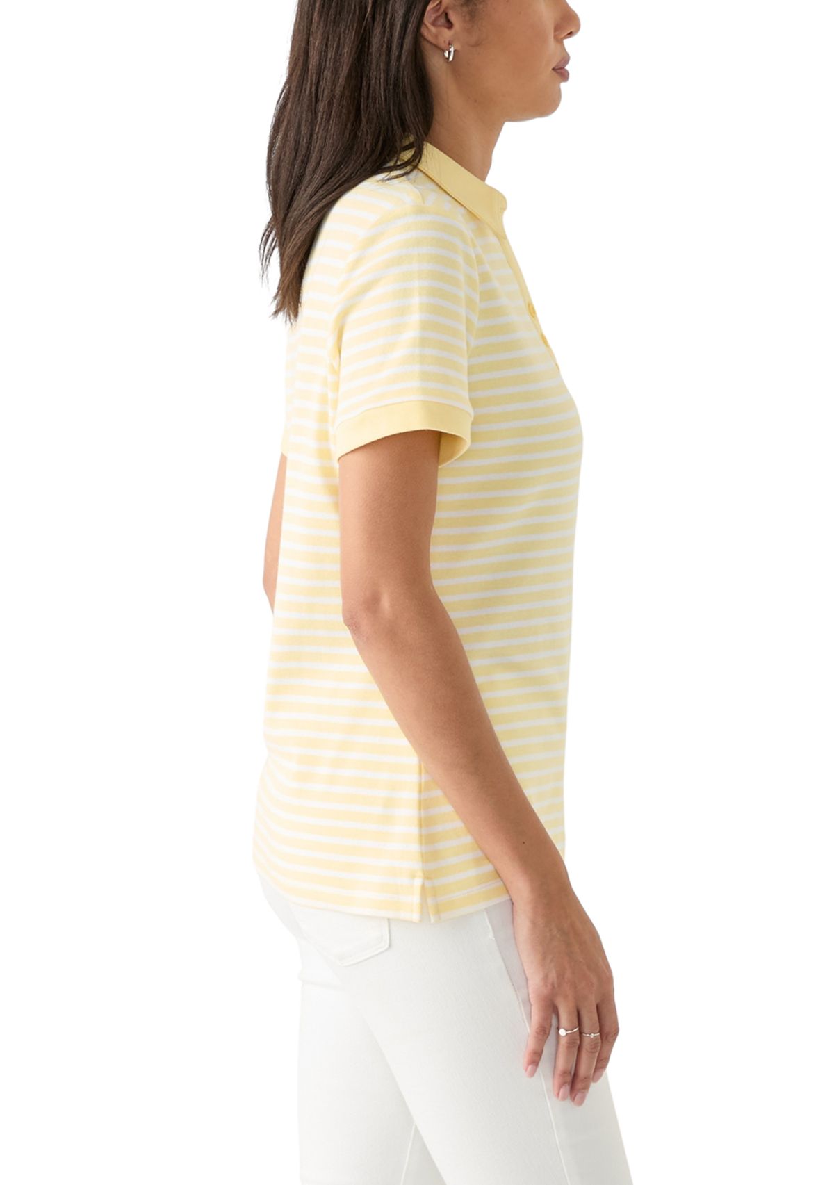 Womens Short Sleeve Yarn Dyed Polo Shirt