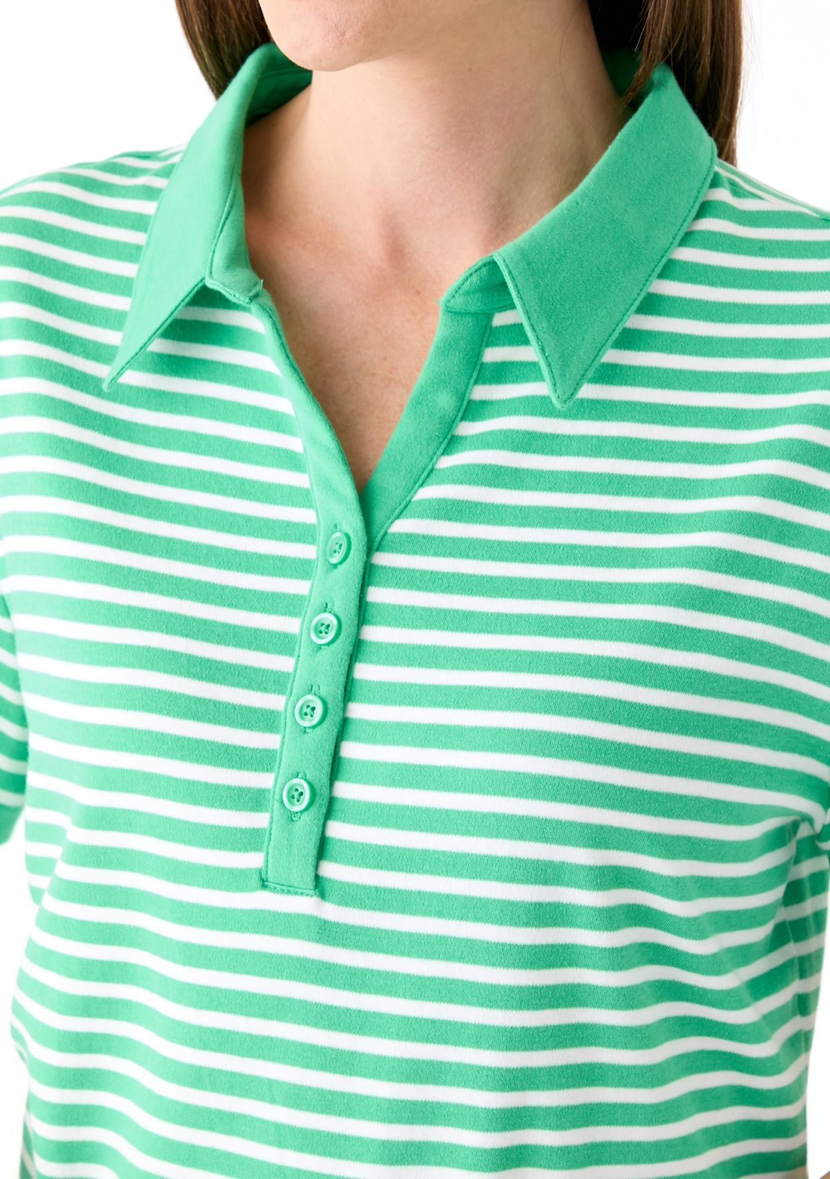 Womens Short Sleeve Yarn Dyed Polo Shirt