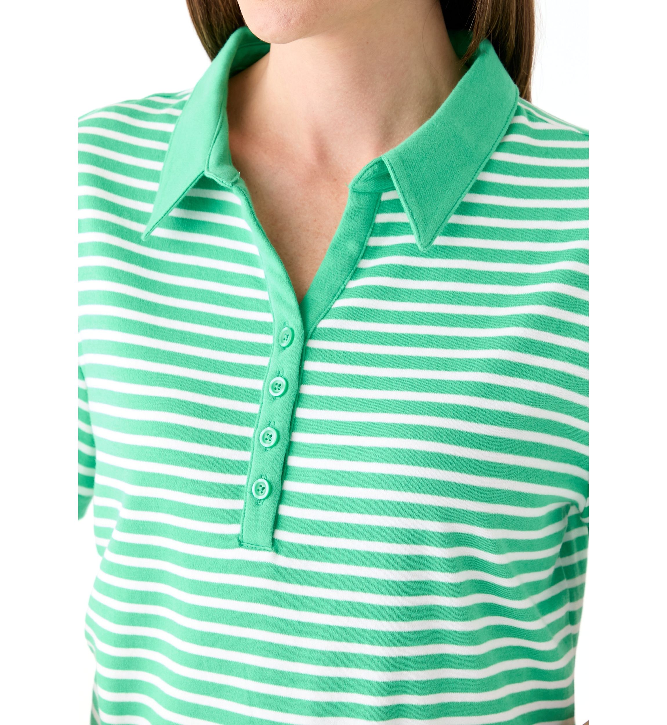 Womens Short Sleeve Yarn Dyed Polo Shirt