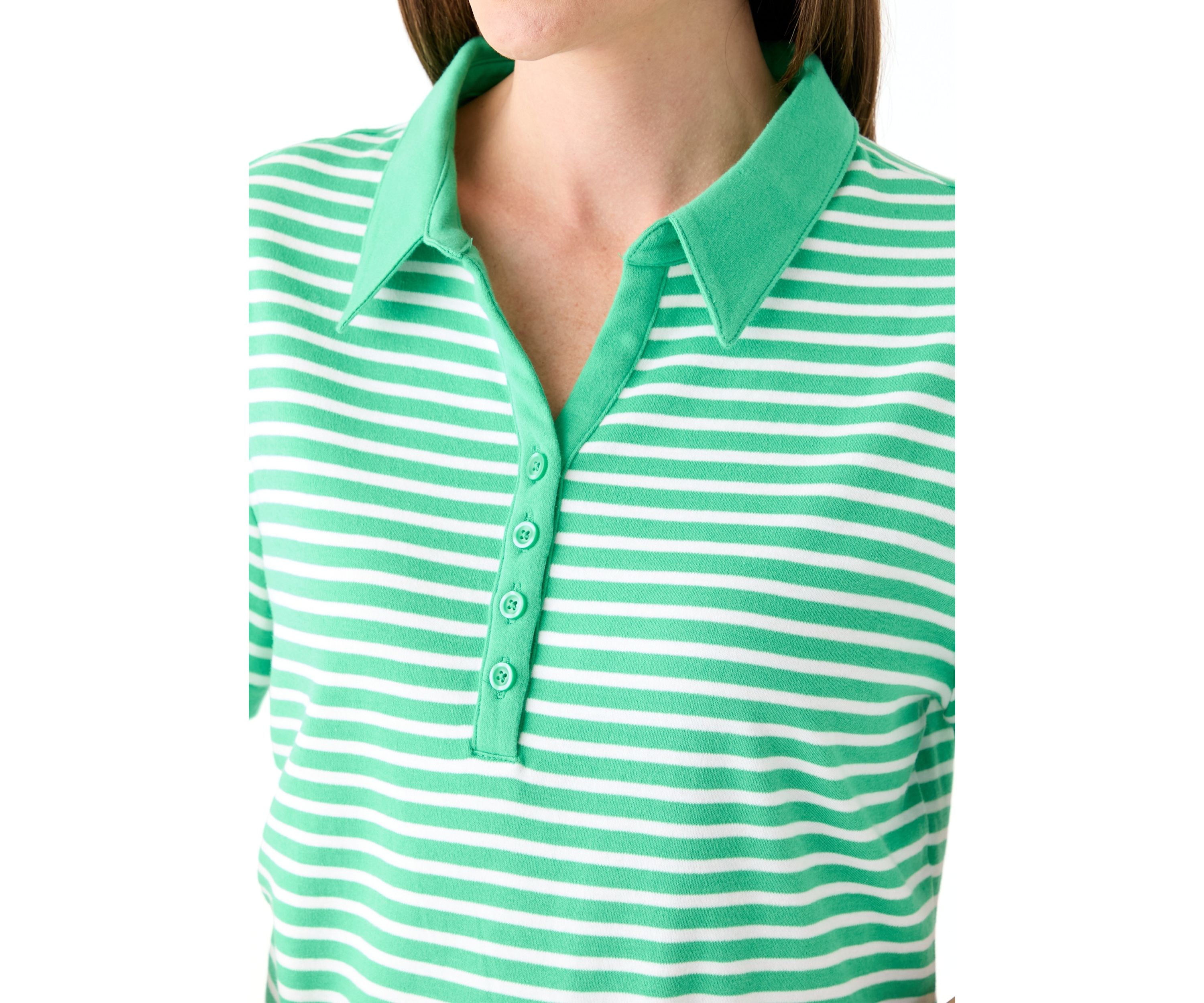 Womens Short Sleeve Yarn Dyed Polo Shirt