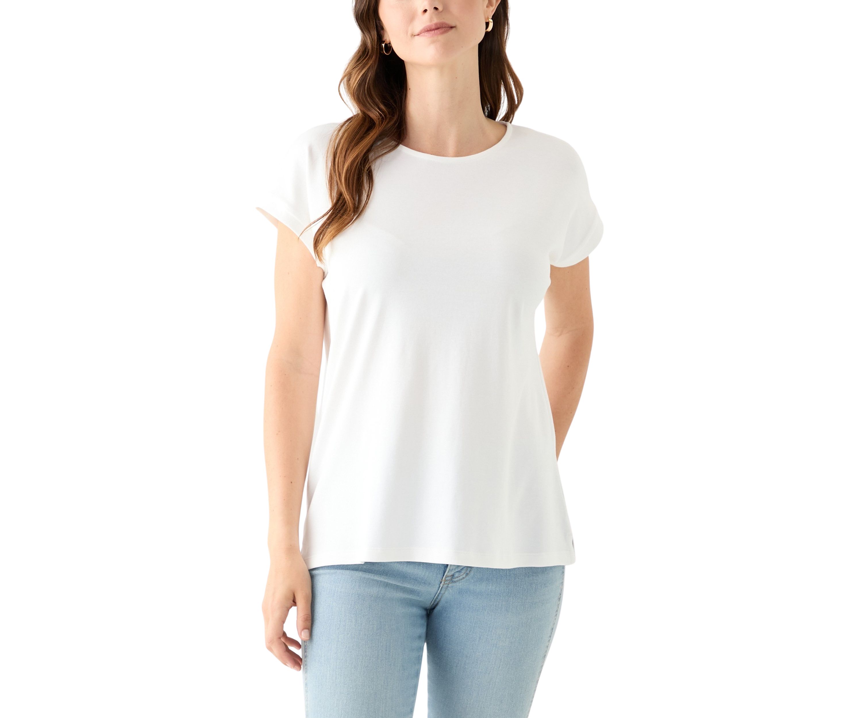 Womens Short Sleeve Drop Shoulder T-Shirt