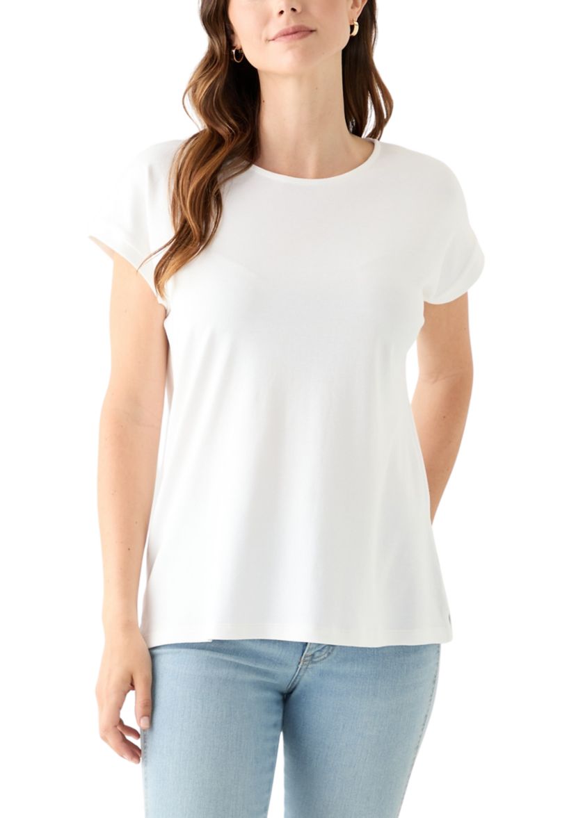 Womens Short Sleeve Drop Shoulder T-Shirt