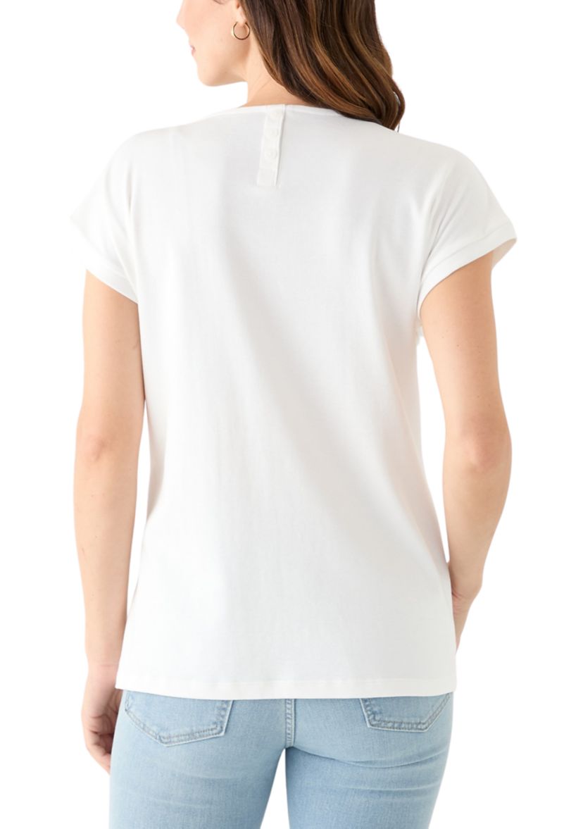 Womens Short Sleeve Drop Shoulder T-Shirt