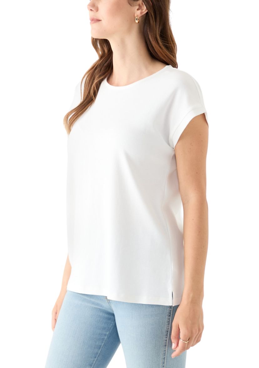 Womens Short Sleeve Drop Shoulder T-Shirt