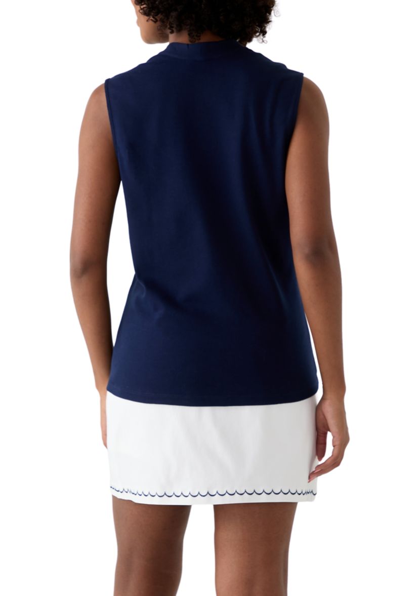 Womens Solid Sleeveless Shell Top
