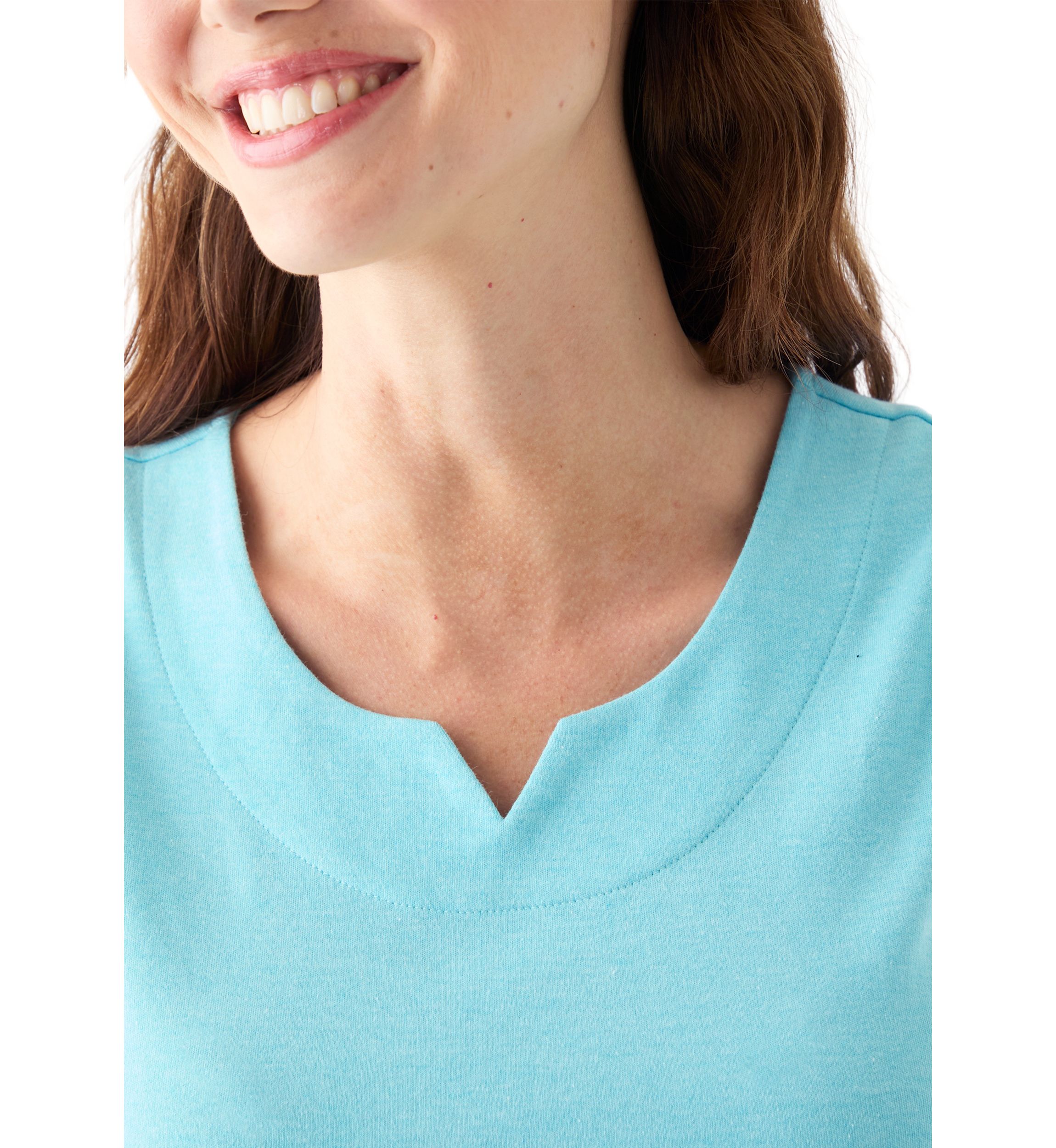 Womens Split Neck Tank Top