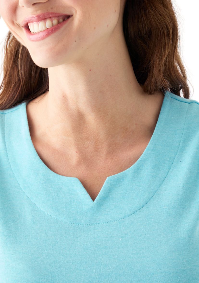 Womens Split Neck Tank Top