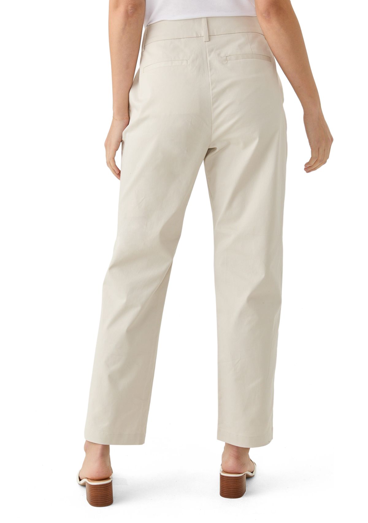 Womens Solid Chino Pants