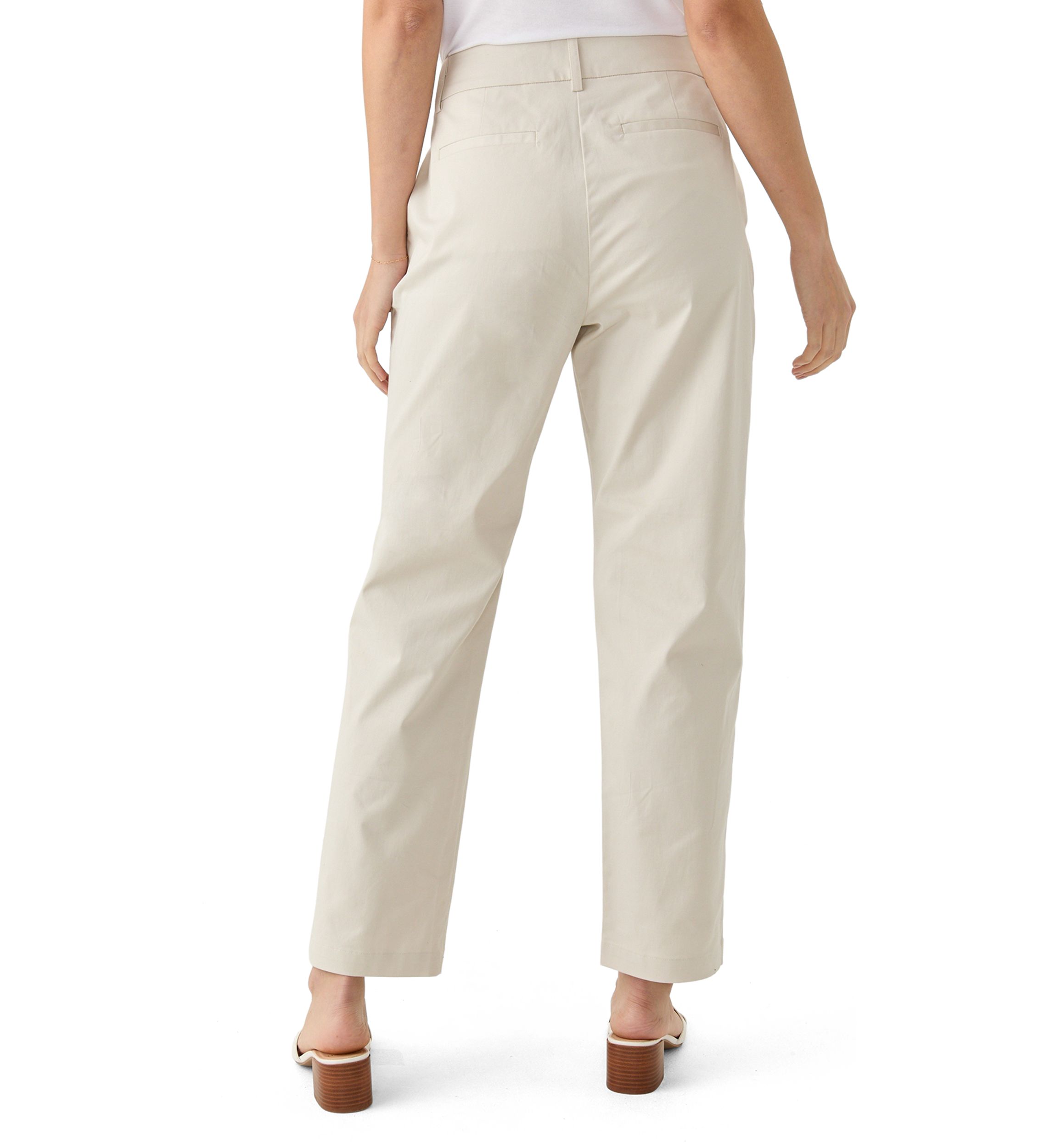 Womens Solid Chino Pants