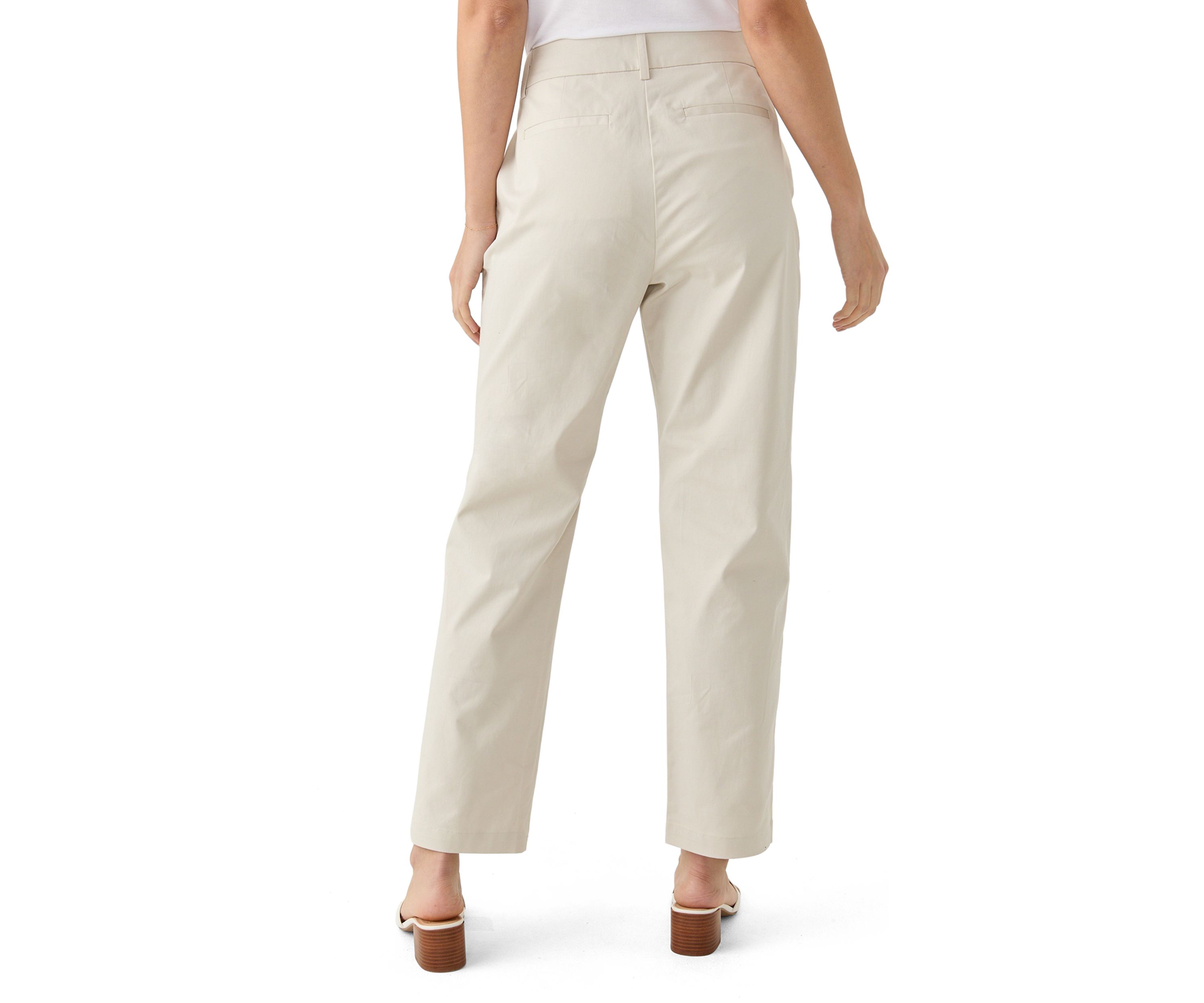 Womens Solid Chino Pants