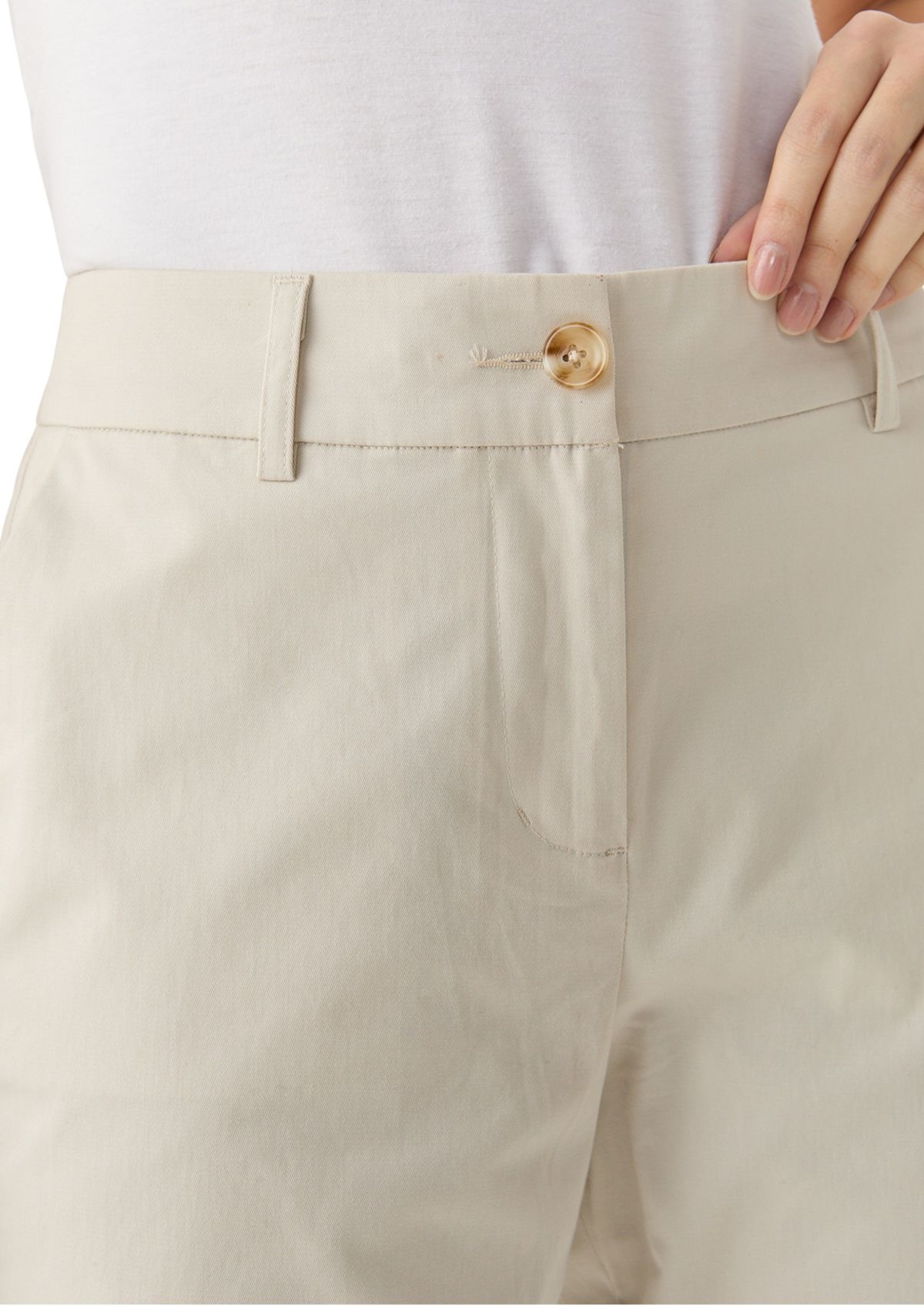 Womens Solid Chino Pants