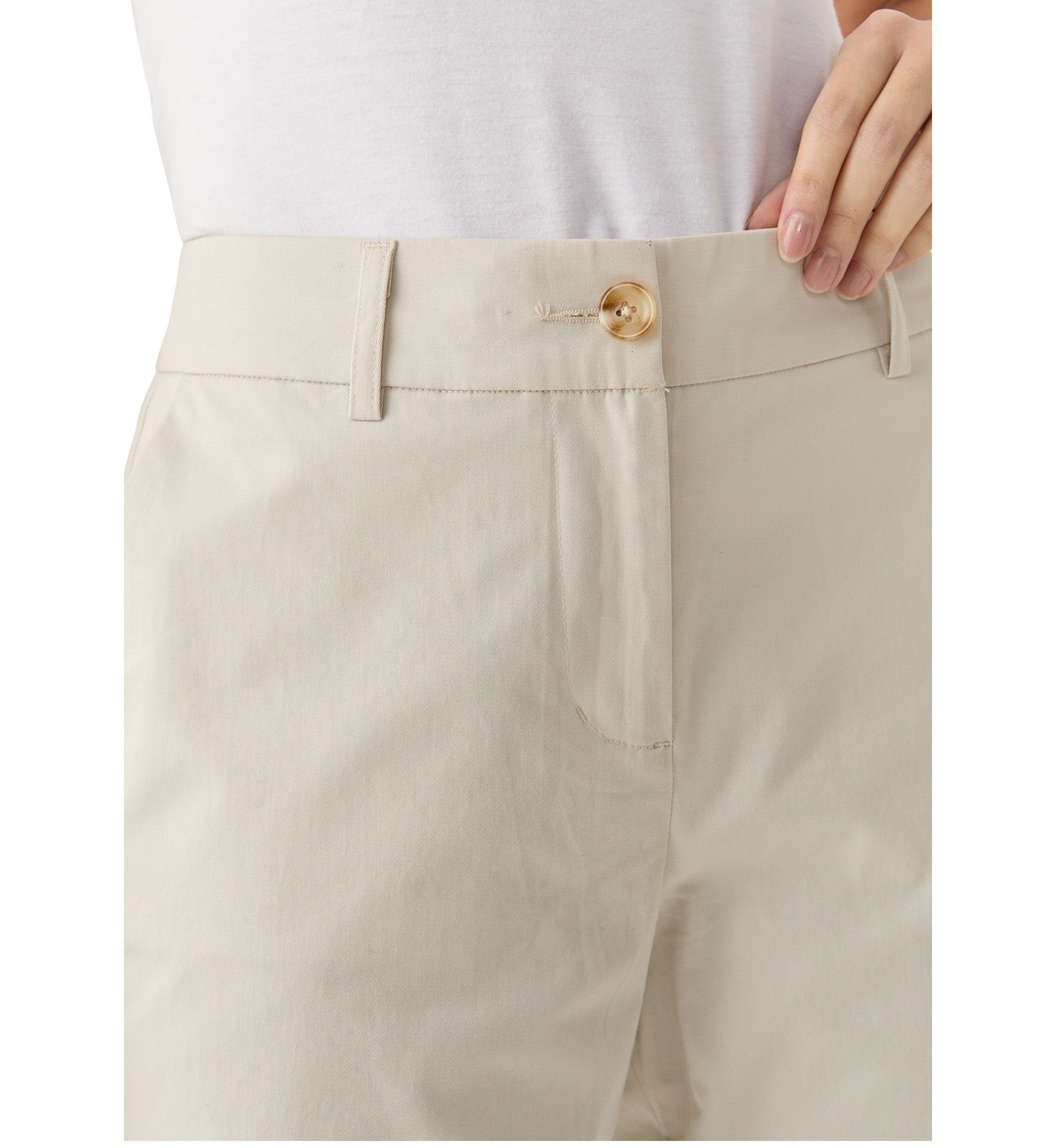 Womens Solid Chino Pants