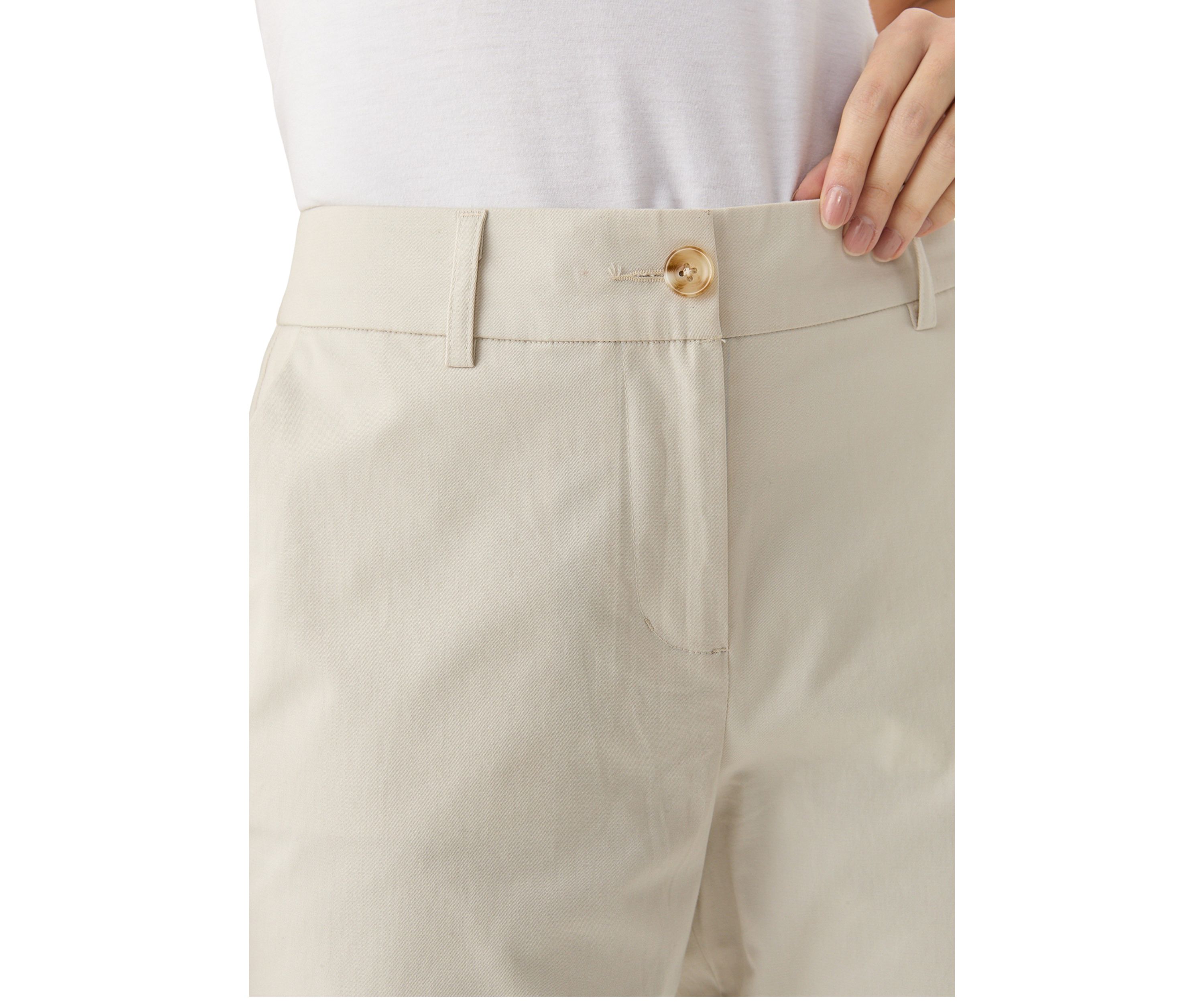 Womens Solid Chino Pants