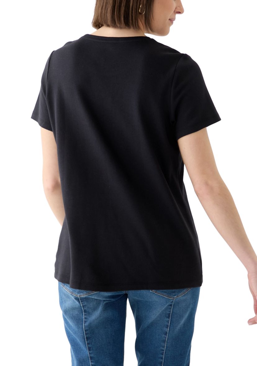 Womens Short Sleeve Solid T-Shirt 