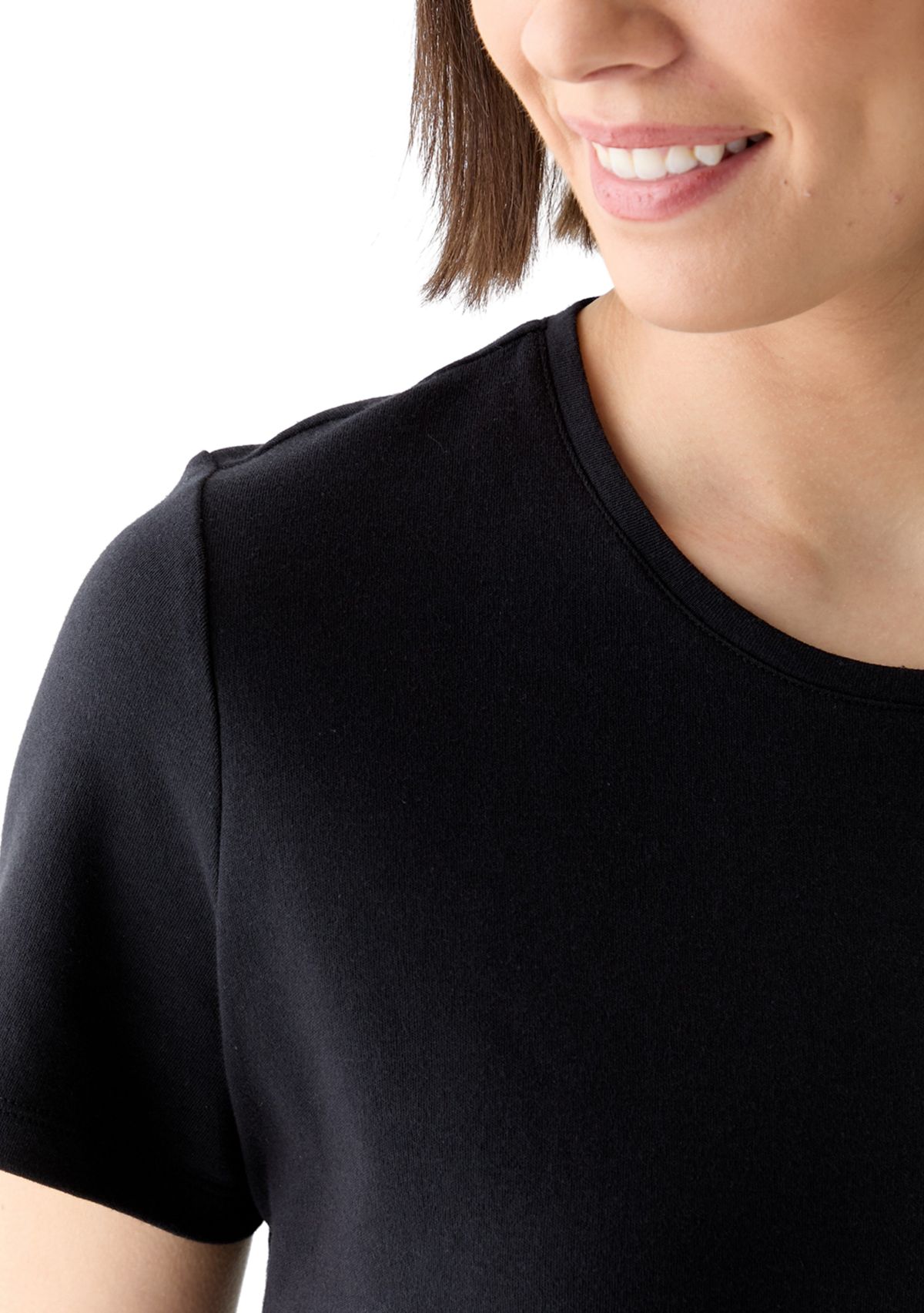 Womens Short Sleeve Solid T-Shirt 