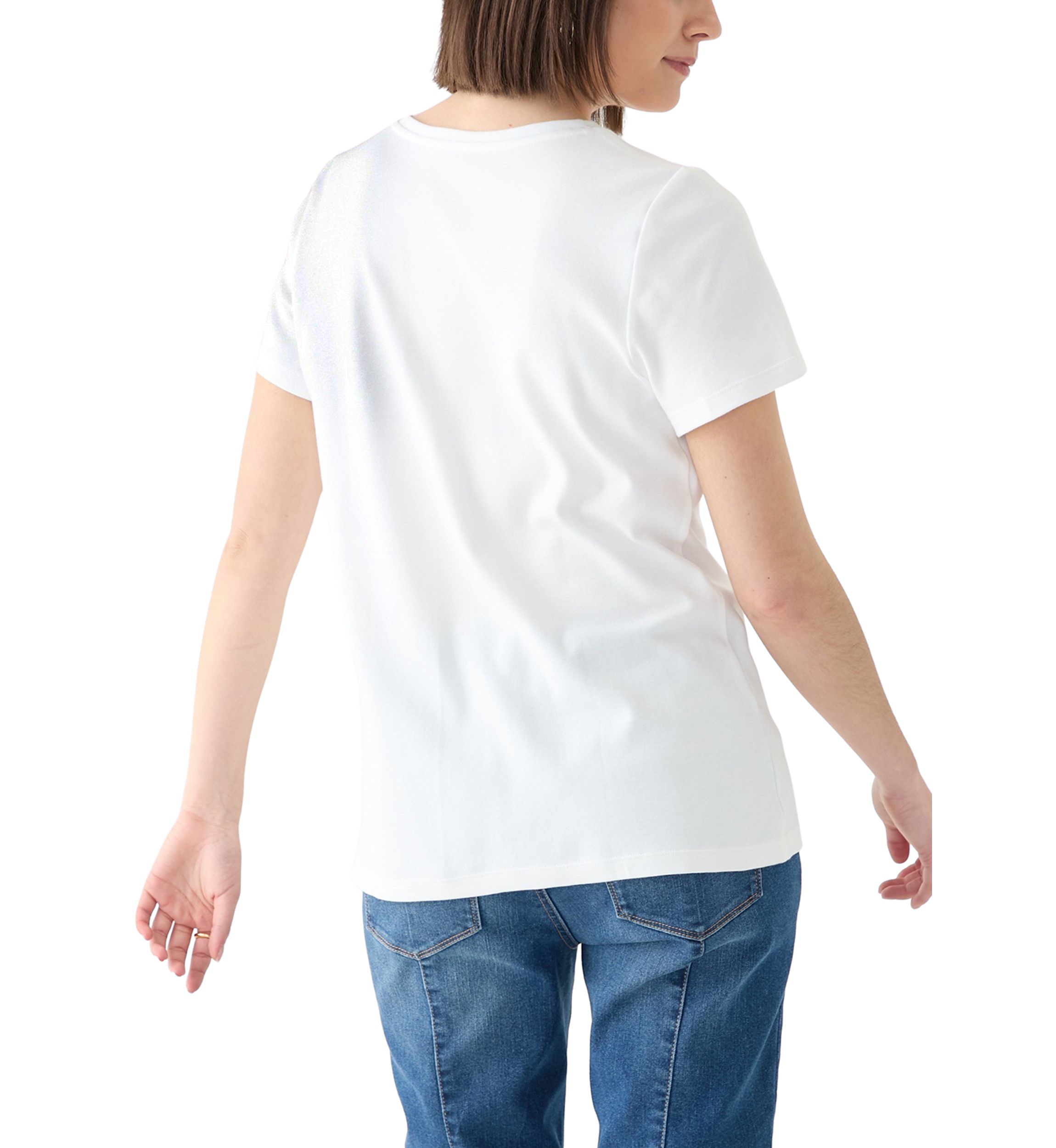 Womens Short Sleeve V-Neck T-Shirt 