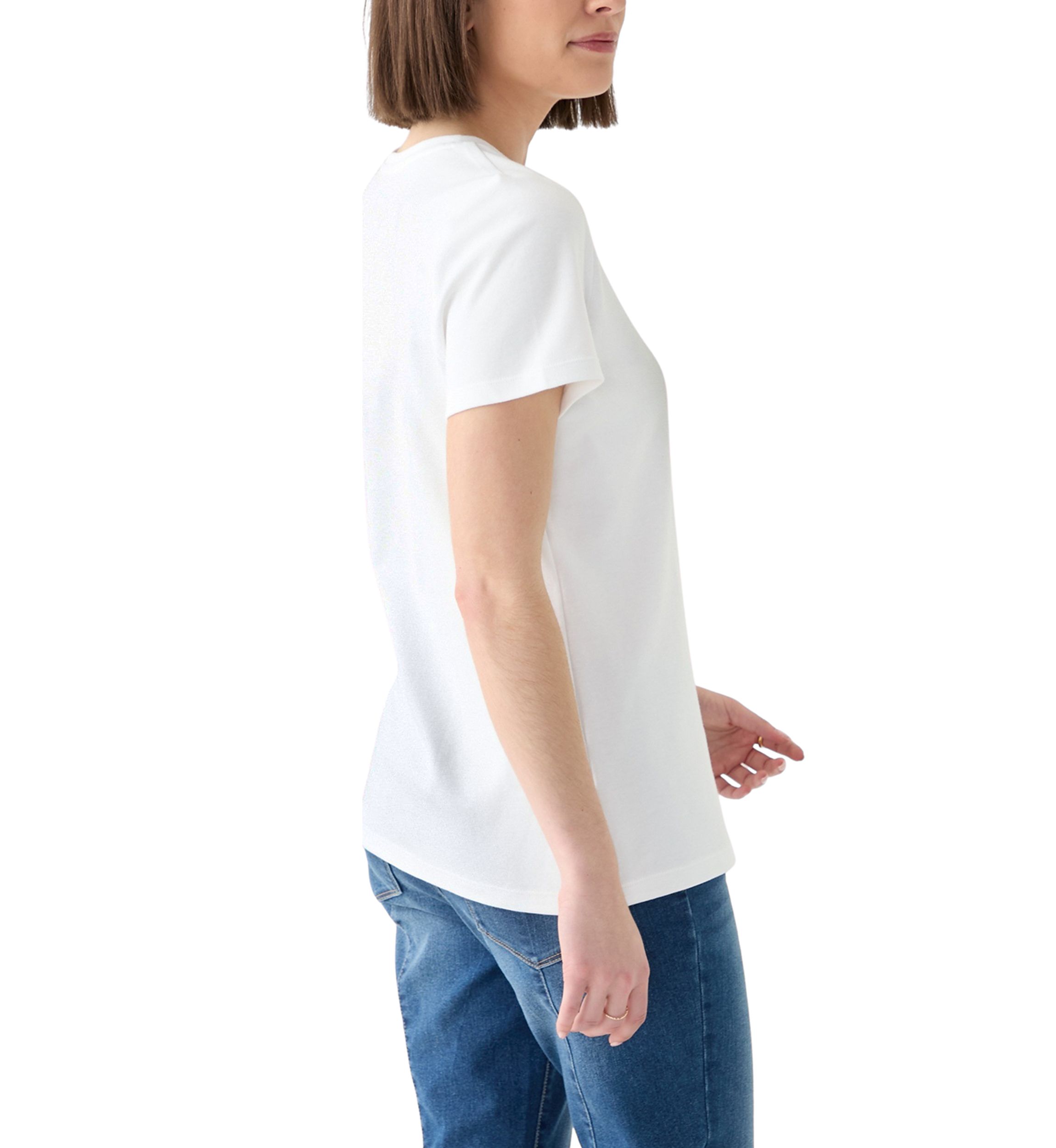 Womens Short Sleeve V-Neck T-Shirt 