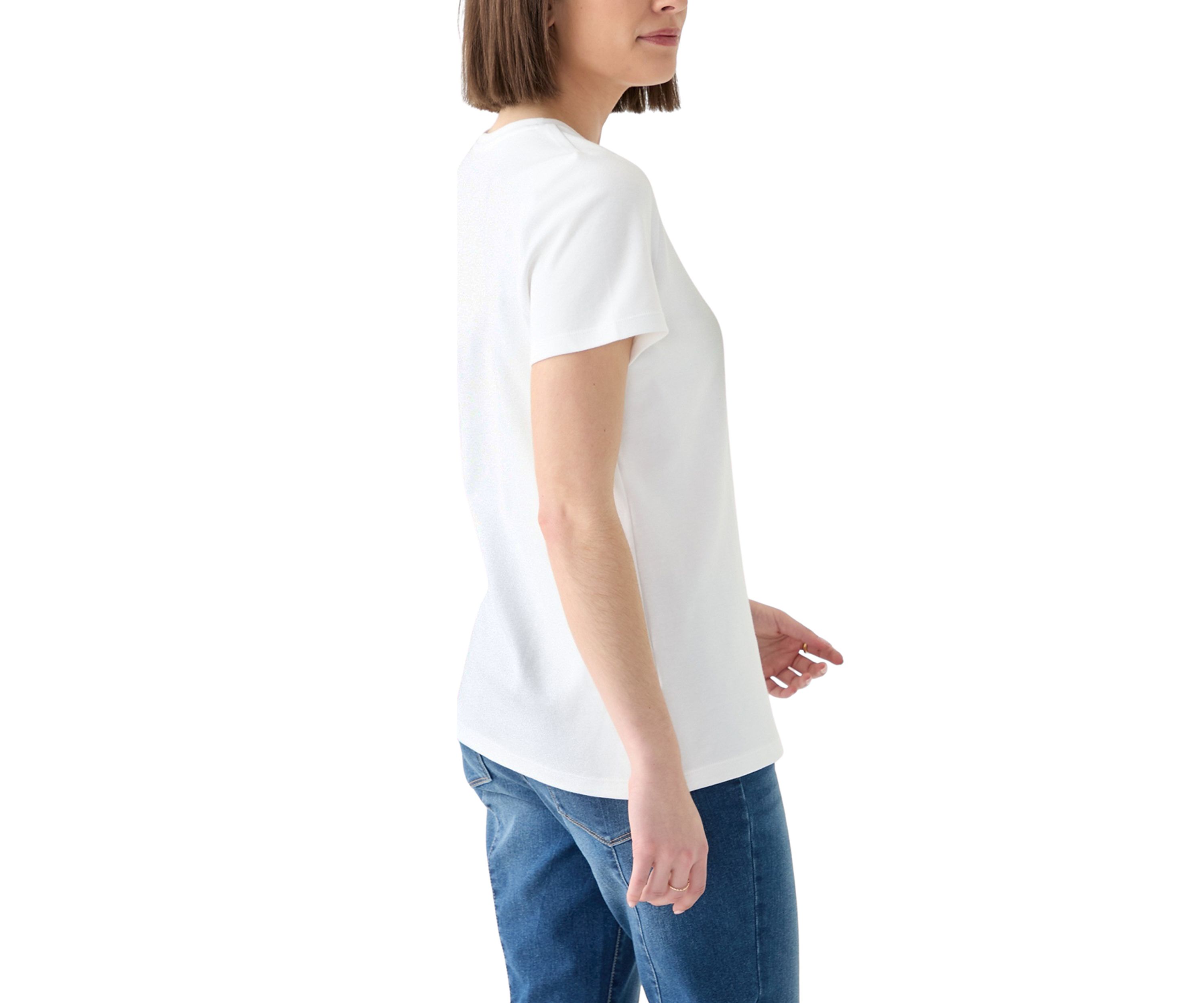 Womens Short Sleeve V-Neck T-Shirt 