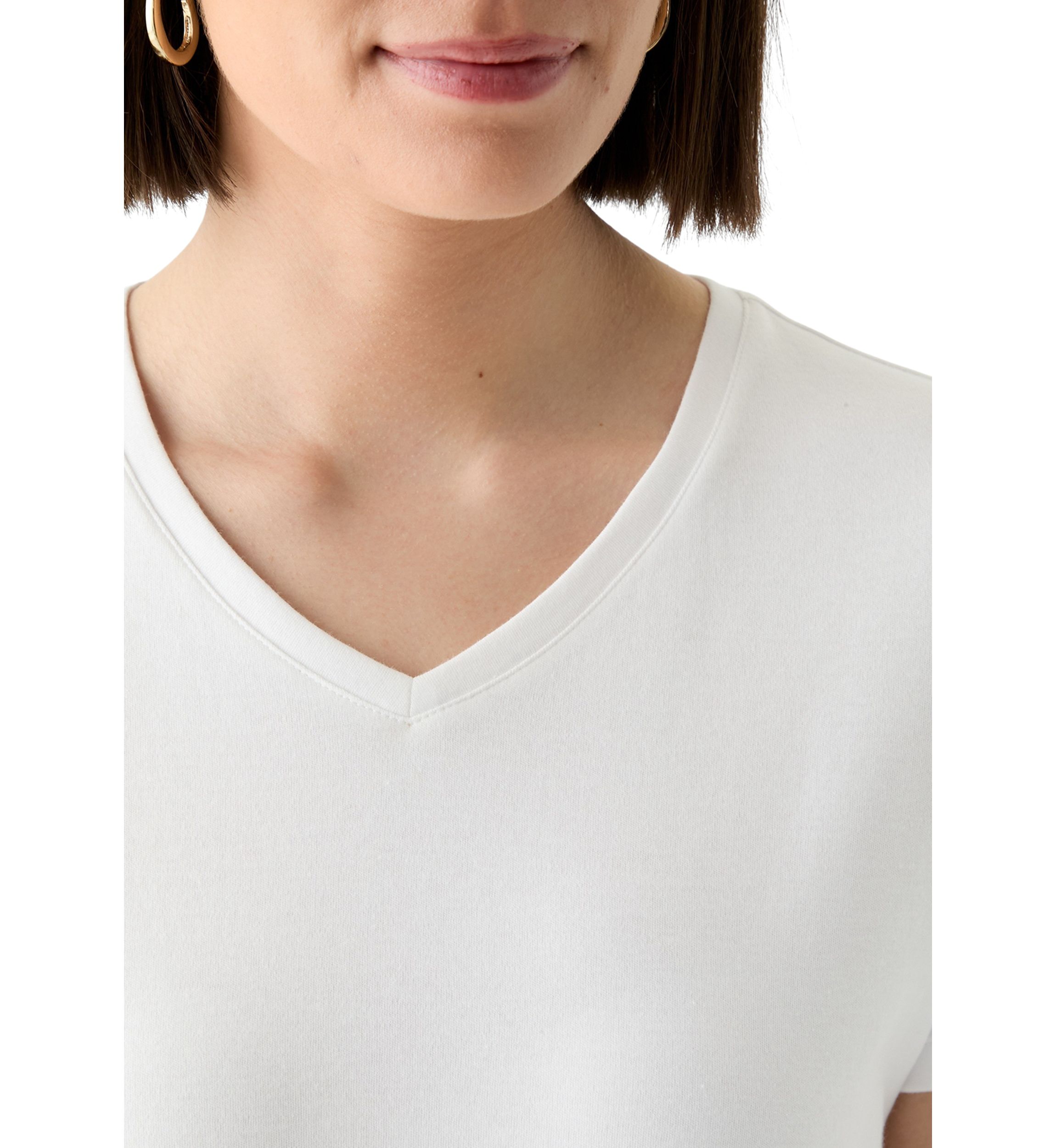 Womens Short Sleeve V-Neck T-Shirt 