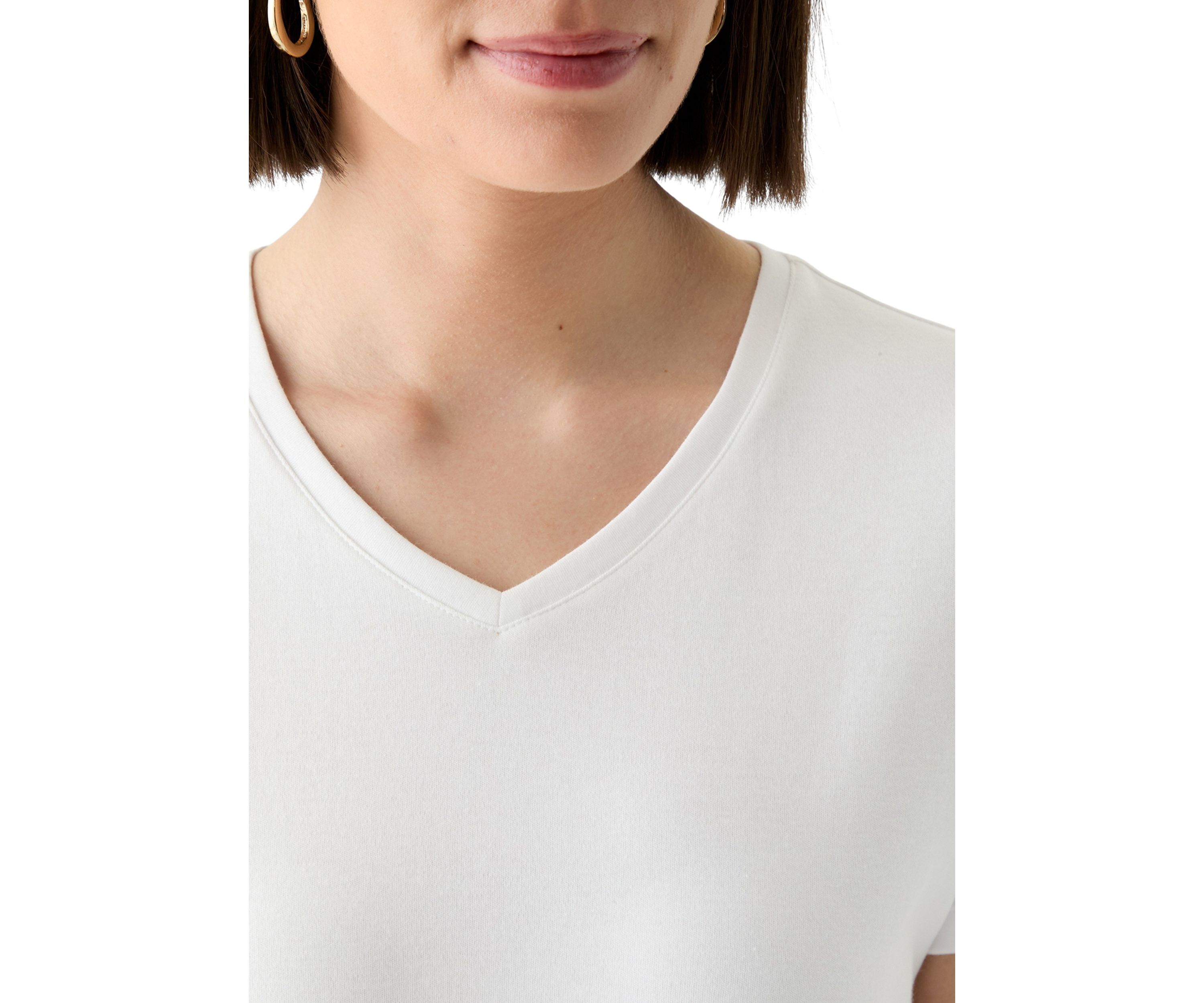 Womens Short Sleeve V-Neck T-Shirt 
