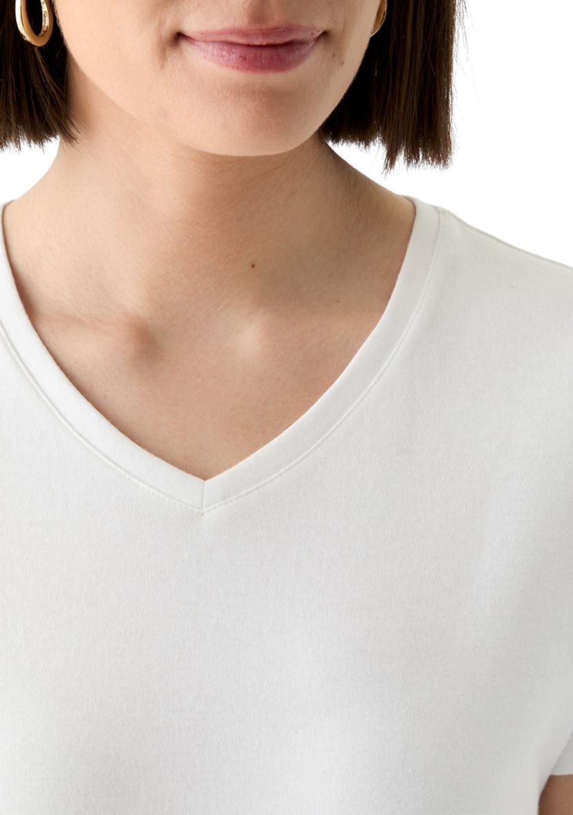 Womens Short Sleeve V-Neck T-Shirt 
