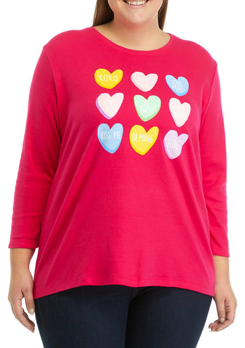 Kim Rogers® Plus Size Perfectly Soft 3/4 Sleeve