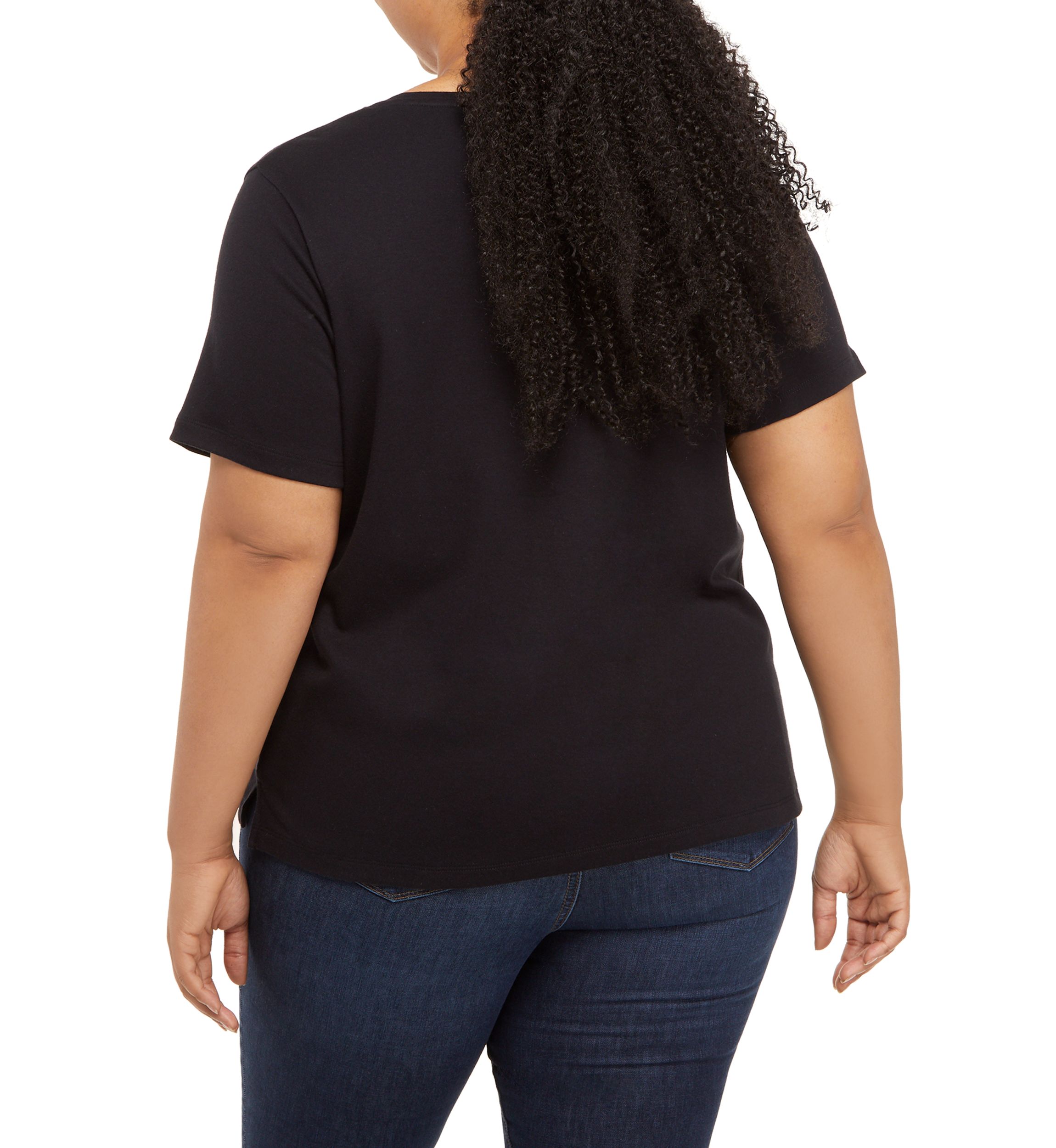 Plus Size Short Sleeve Cotton T-Shirt