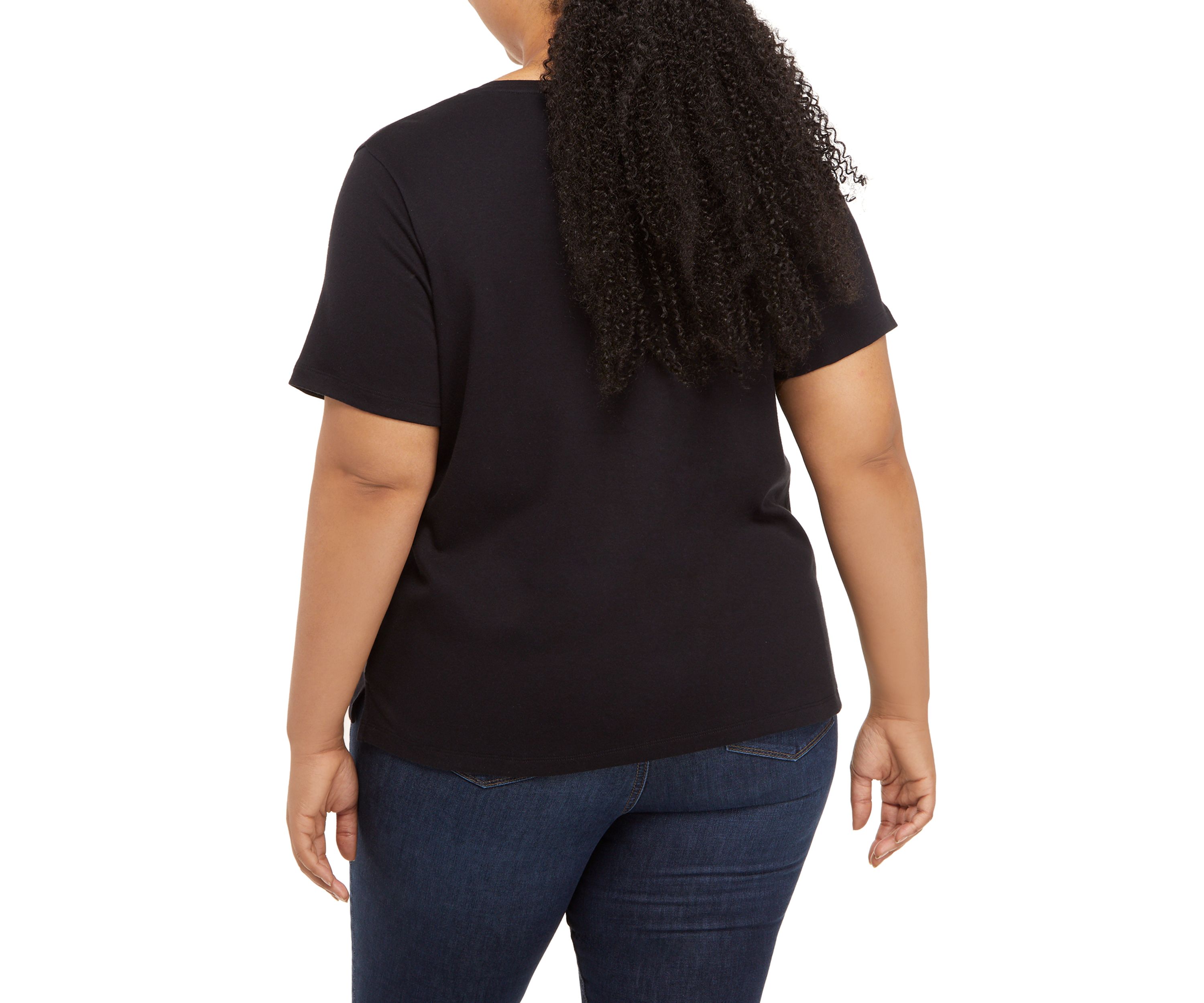 Plus Size Short Sleeve Cotton T-Shirt