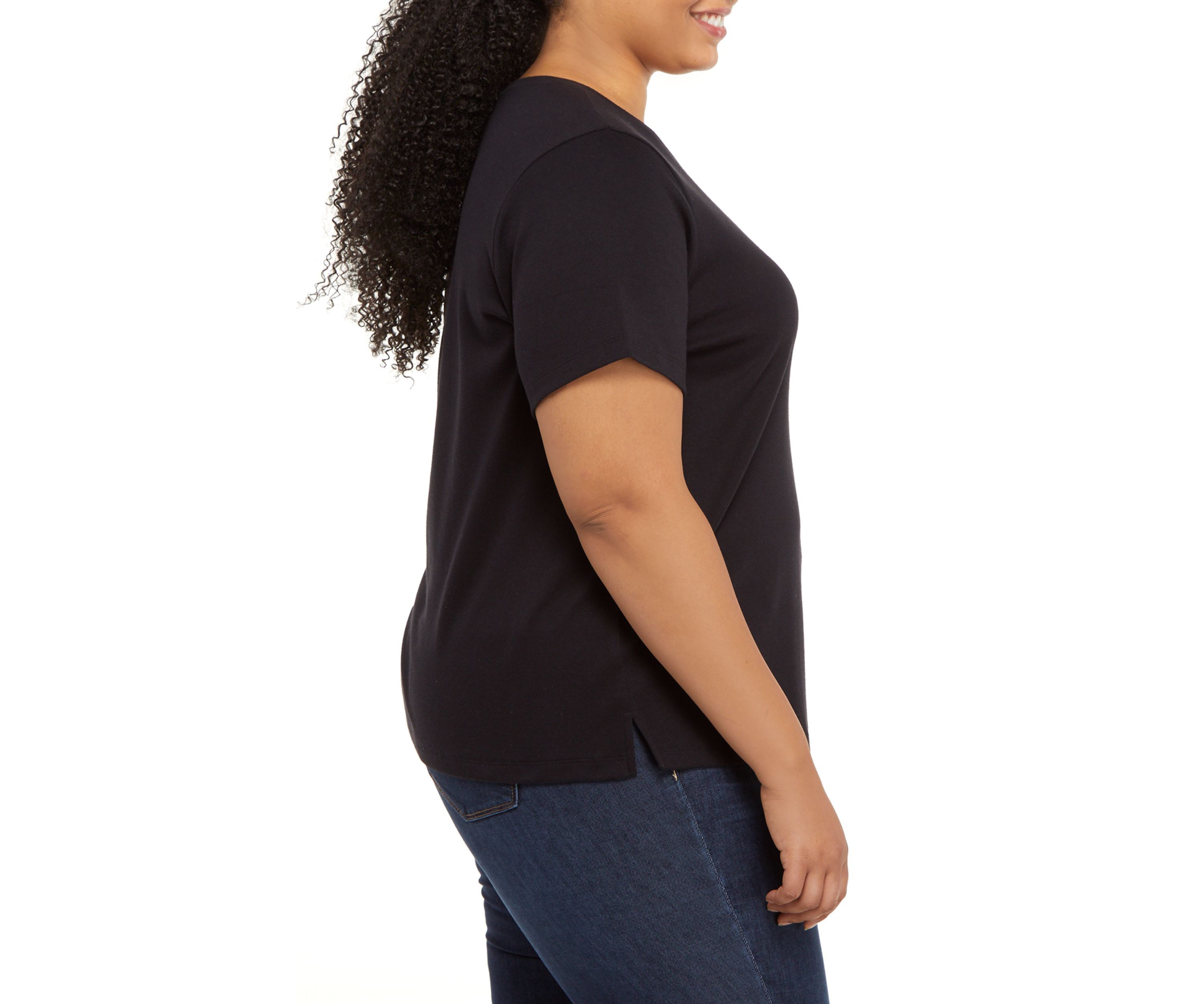 Plus Size Short Sleeve Cotton T-Shirt