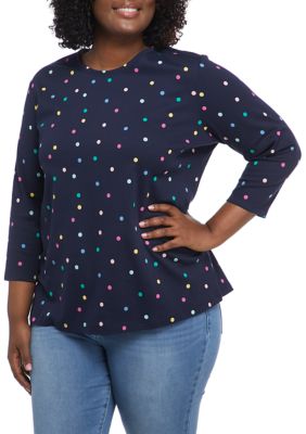 Kim Rogers® Plus Size 3 4 Sleeve Solid Shirt Belk