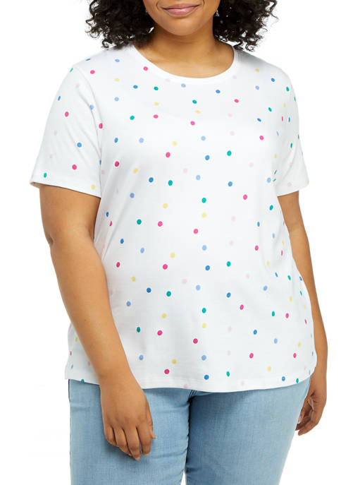 Kim Rogers® Plus Size Printed Short Sleeve T-Shirt