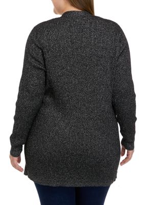 Line & Dot Women's Ivy Boucle Cardigan, Black, XS at  Women's  Clothing store