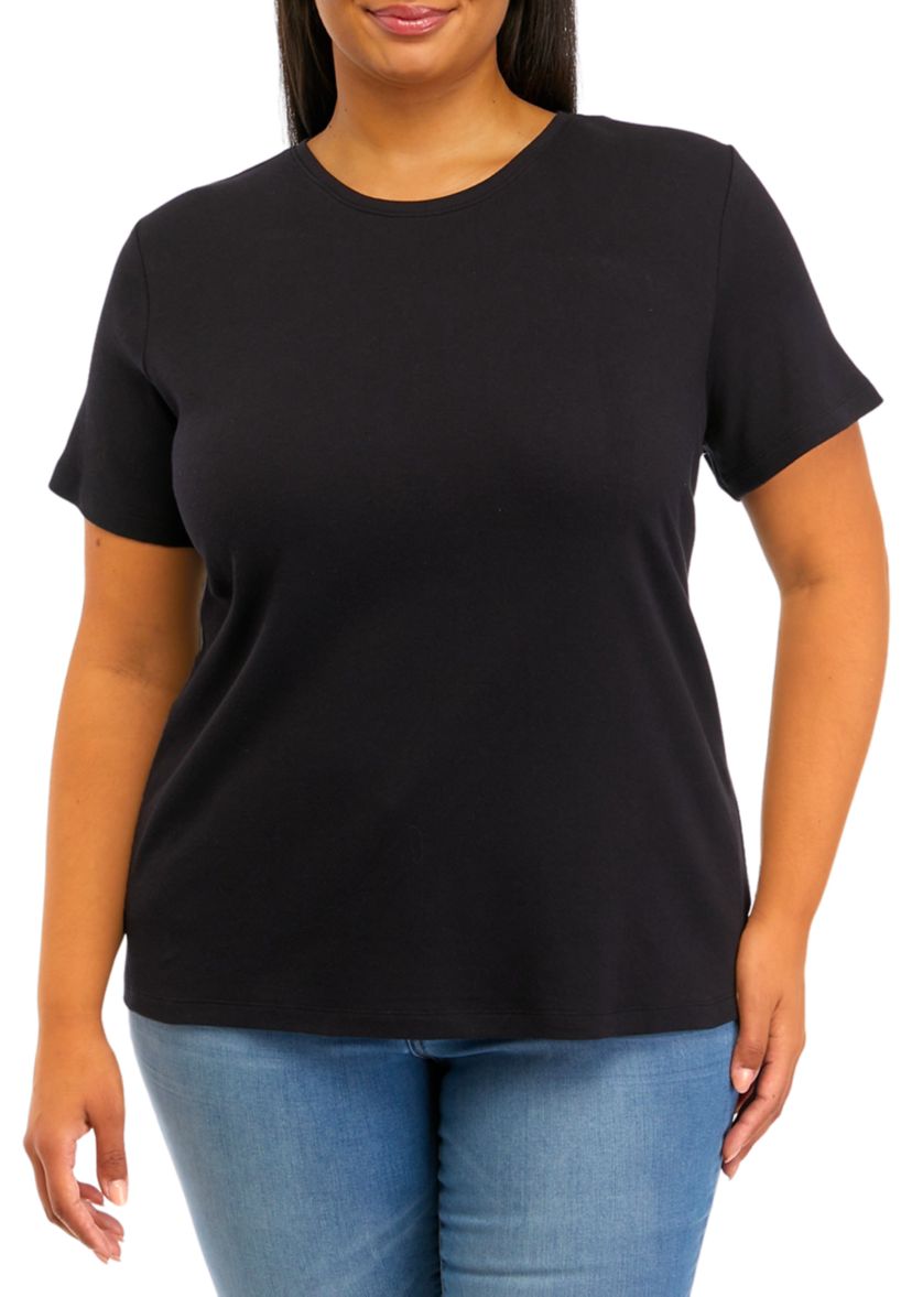 Plus Size Short Sleeve Cotton T-Shirt