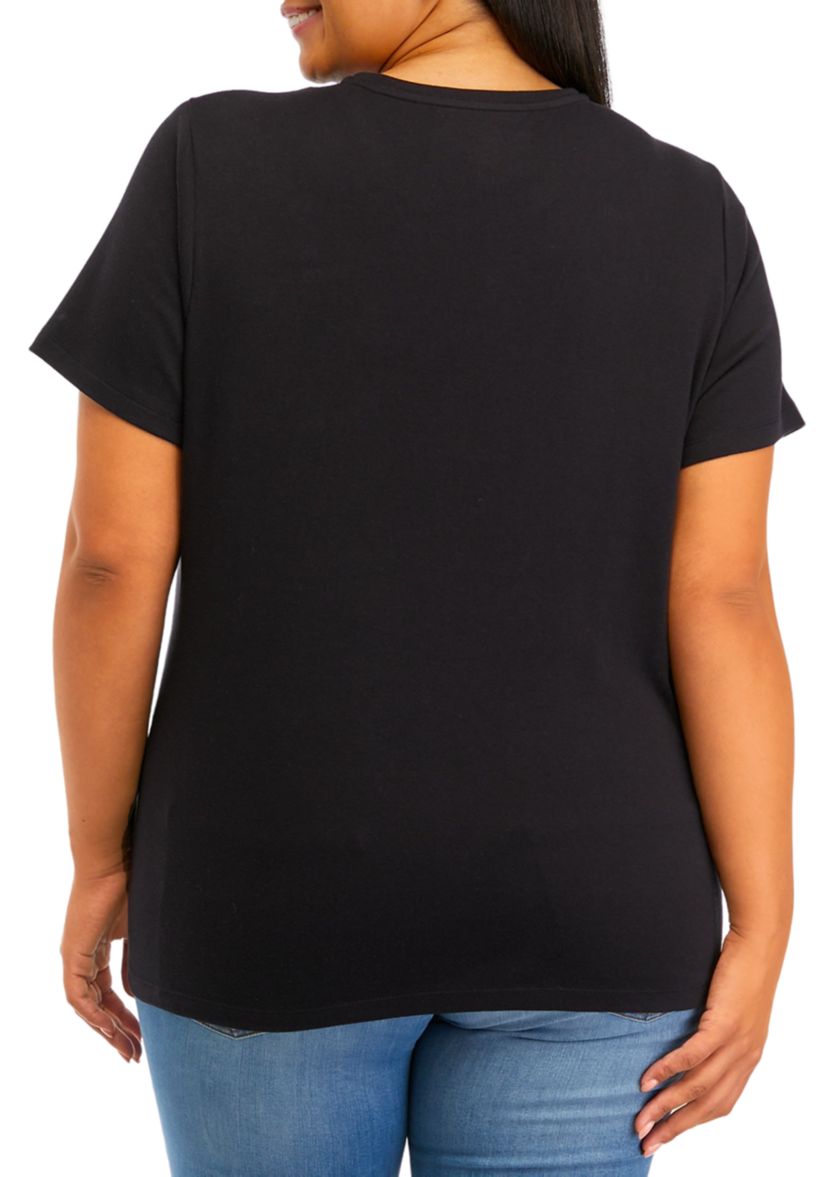 Plus Size Short Sleeve Cotton T-Shirt