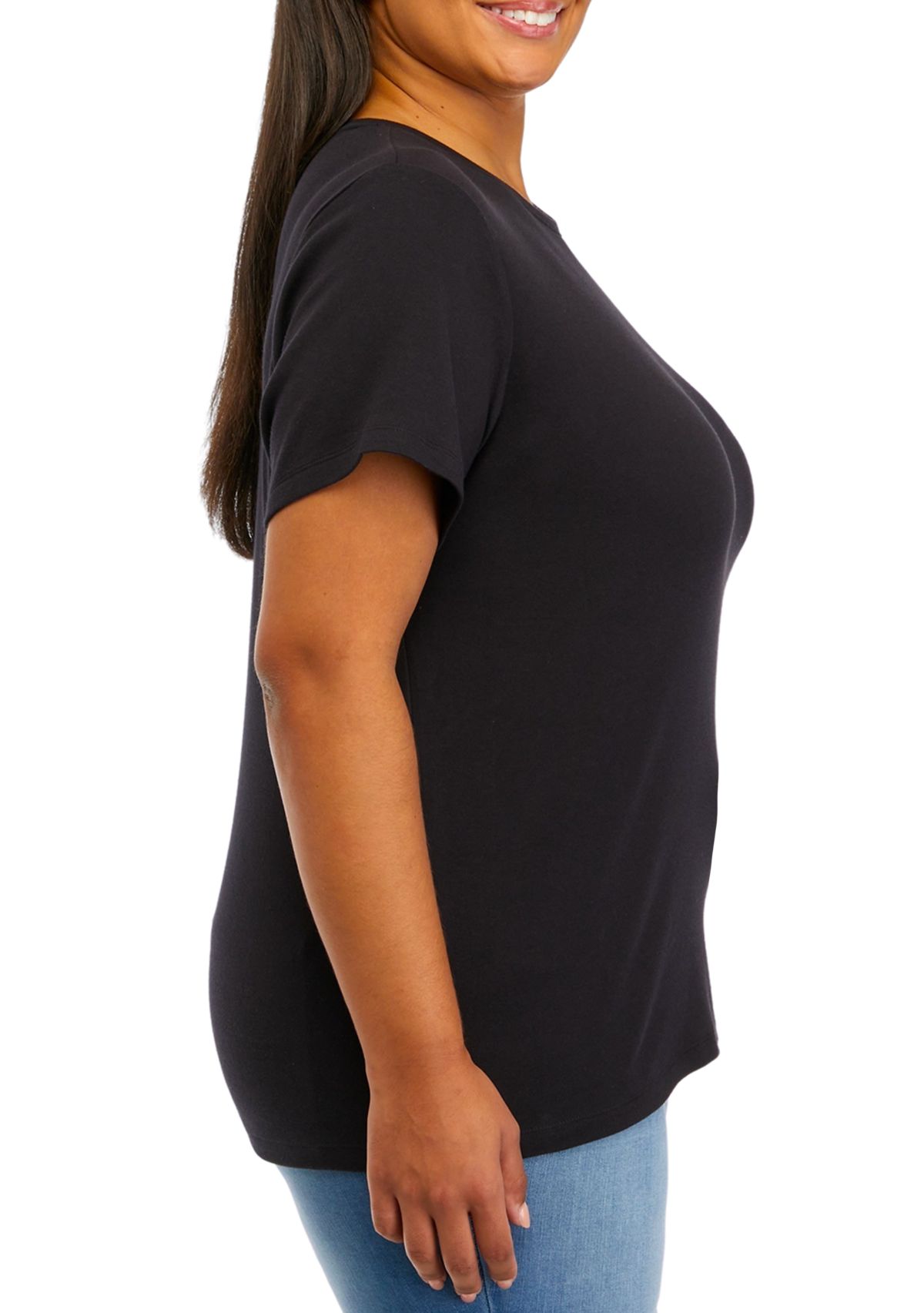 Plus Size Short Sleeve Cotton T-Shirt