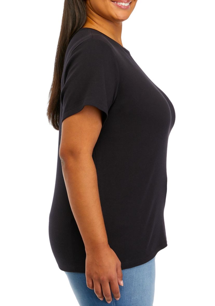 Plus Size Short Sleeve Cotton T-Shirt