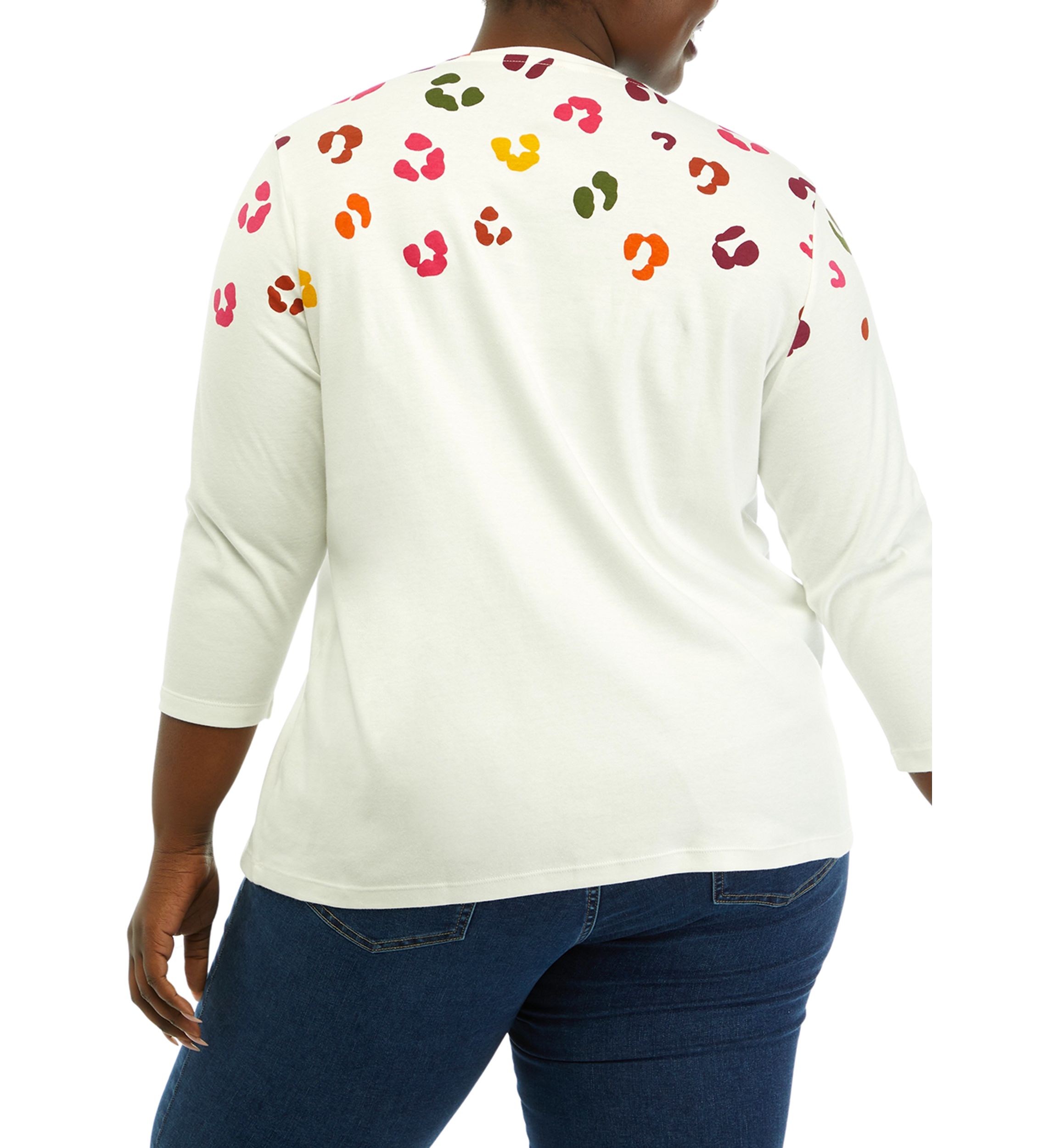 Plus Size Placement Printed Top