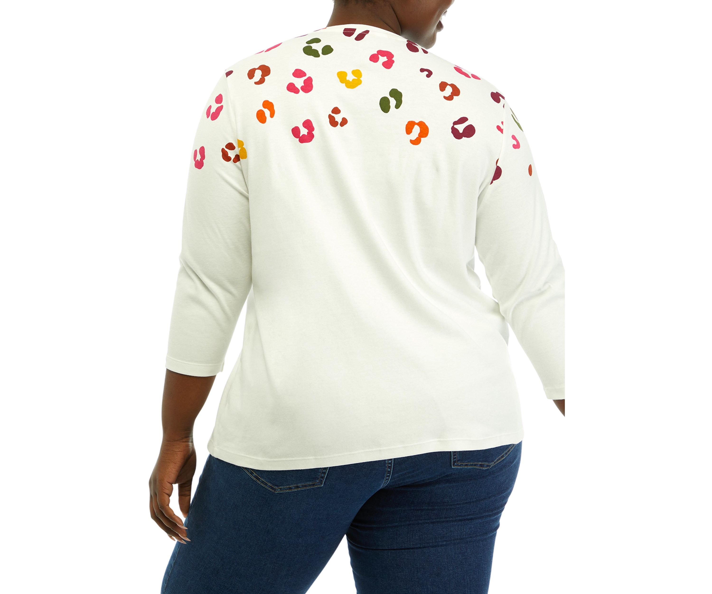 Plus Size Placement Printed Top