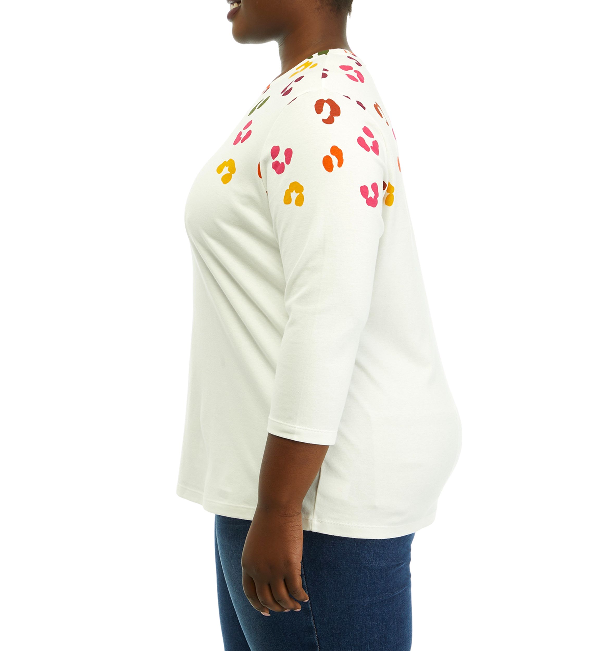 Plus Size Placement Printed Top
